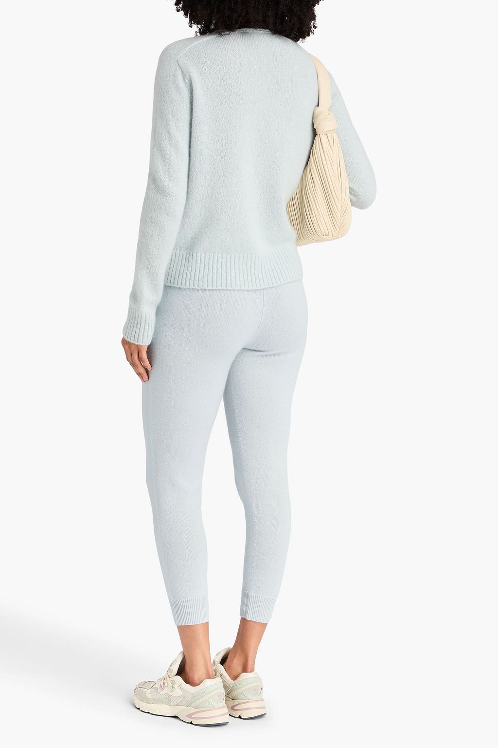JAMES PERSE Cropped cashmere track pants