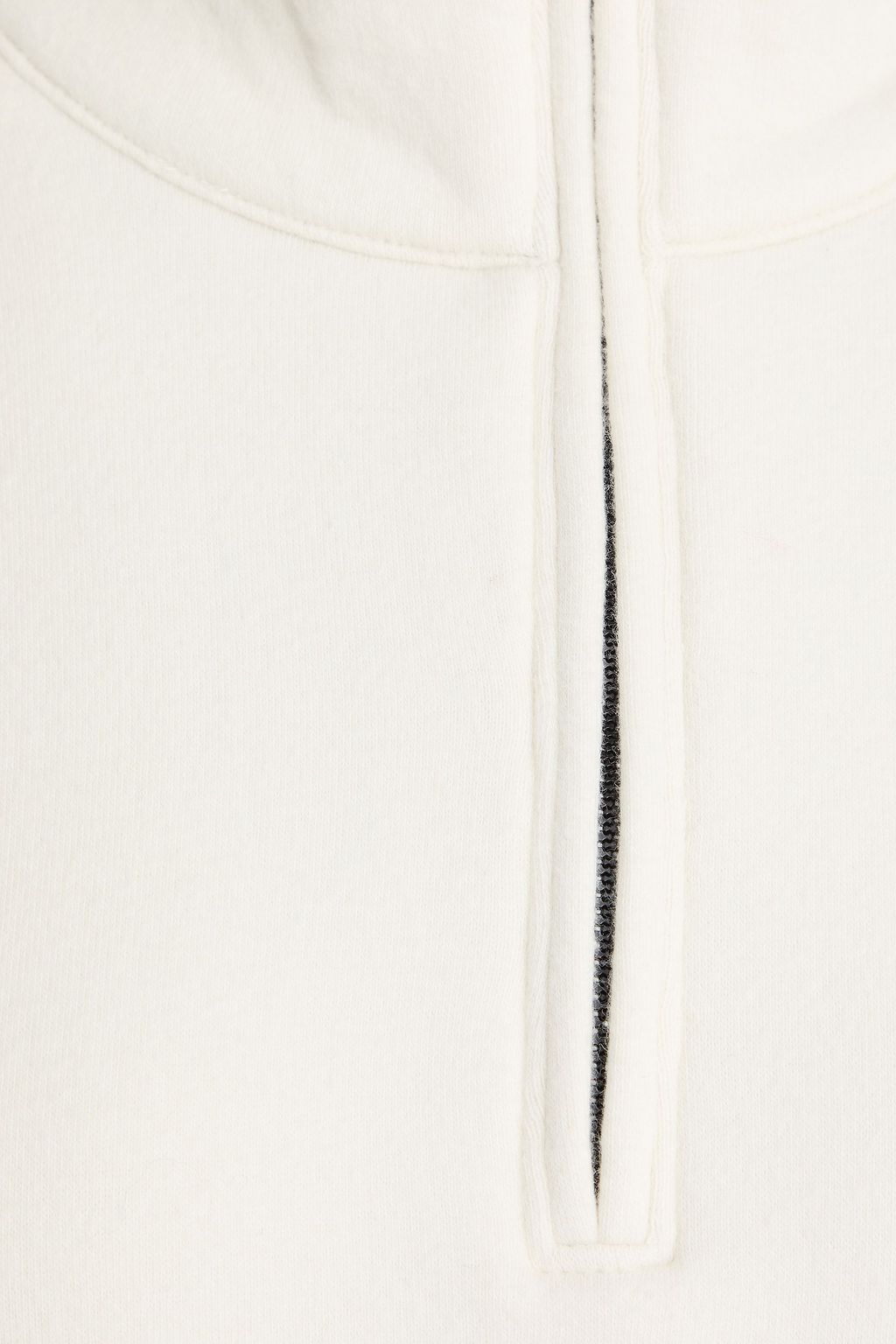 JAMES PERSE Cotton-blend fleece half-zip sweatshirt