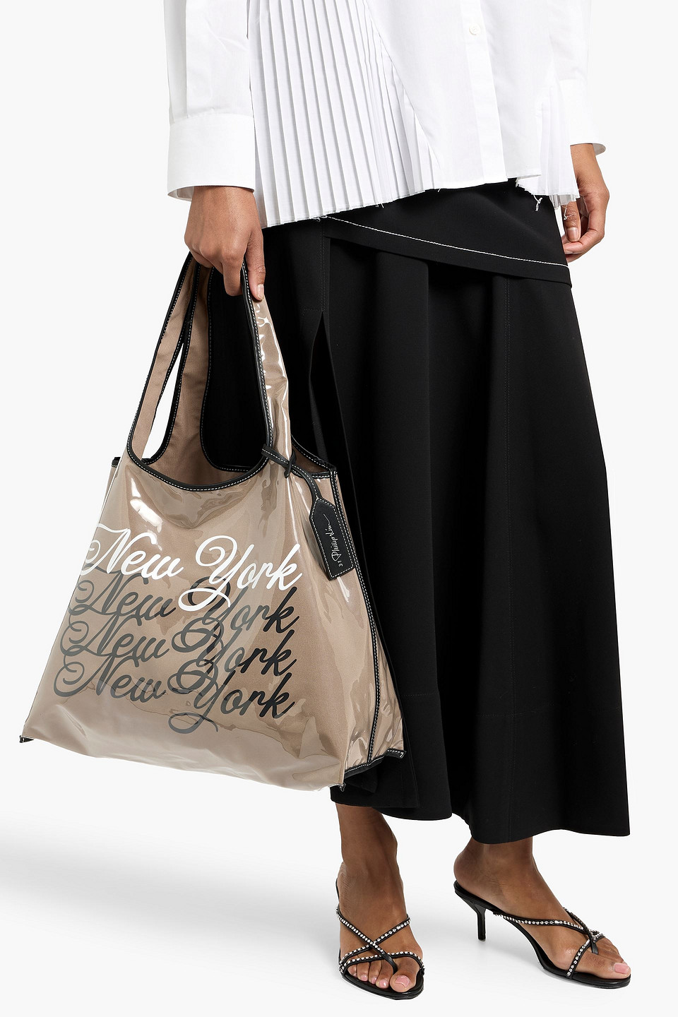 3.1 Phillip Lim Printed Tpu Tote In Brown
