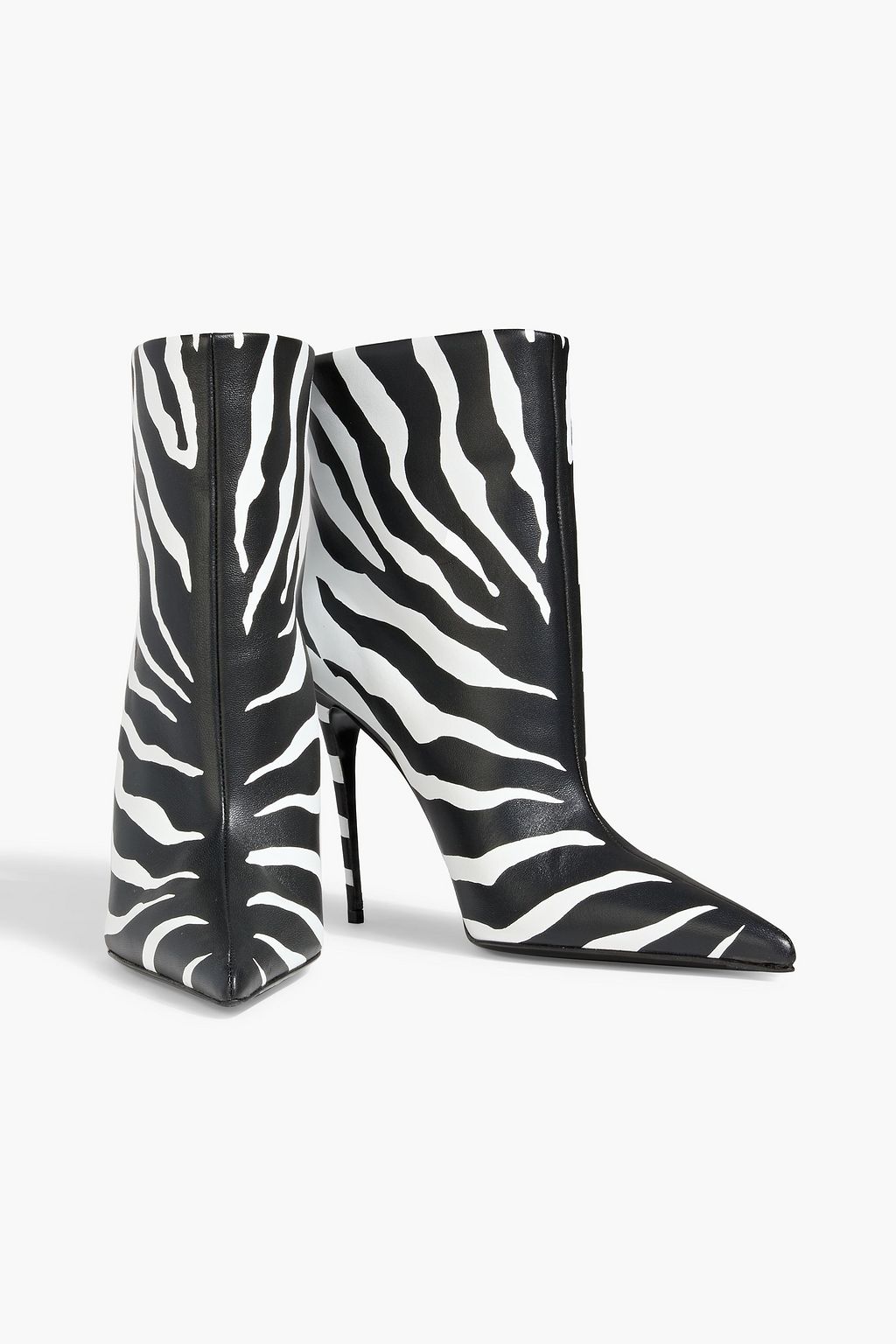 DOLCE&GABBANA Zebra-print leather ankle boots