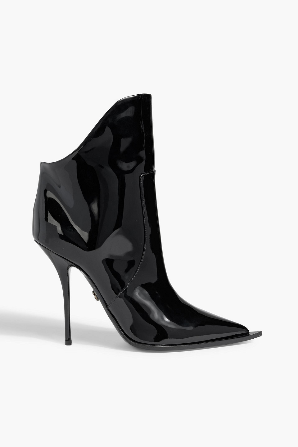 Dolce & Gabbana Patent-leather Ankle Boots In Black