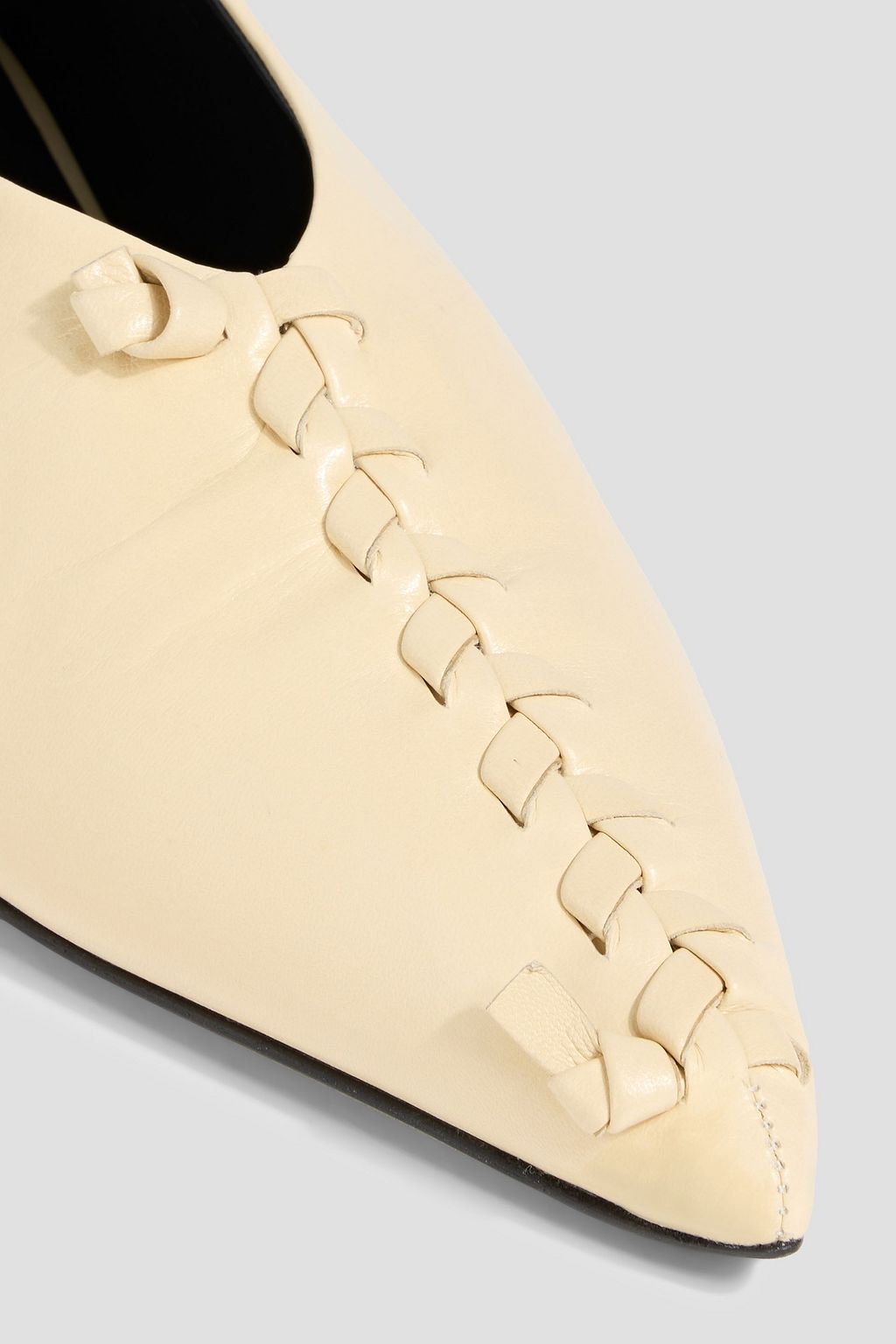 JIL SANDER Leather point-toe flats