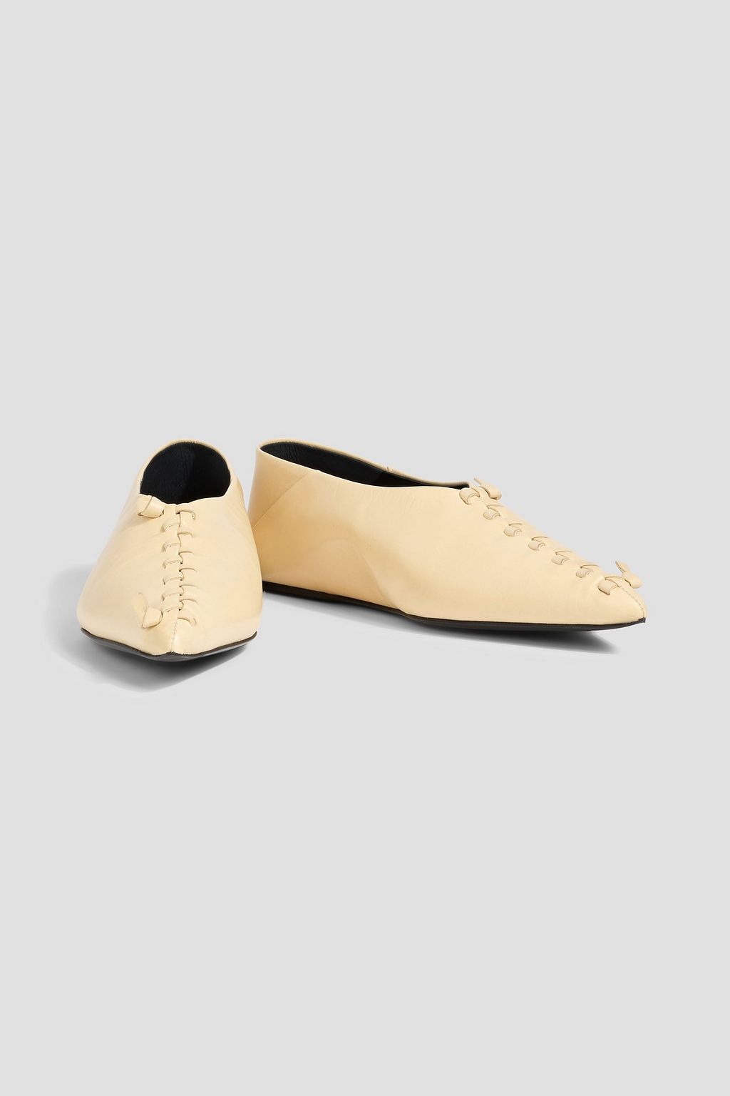JIL SANDER Leather point-toe flats
