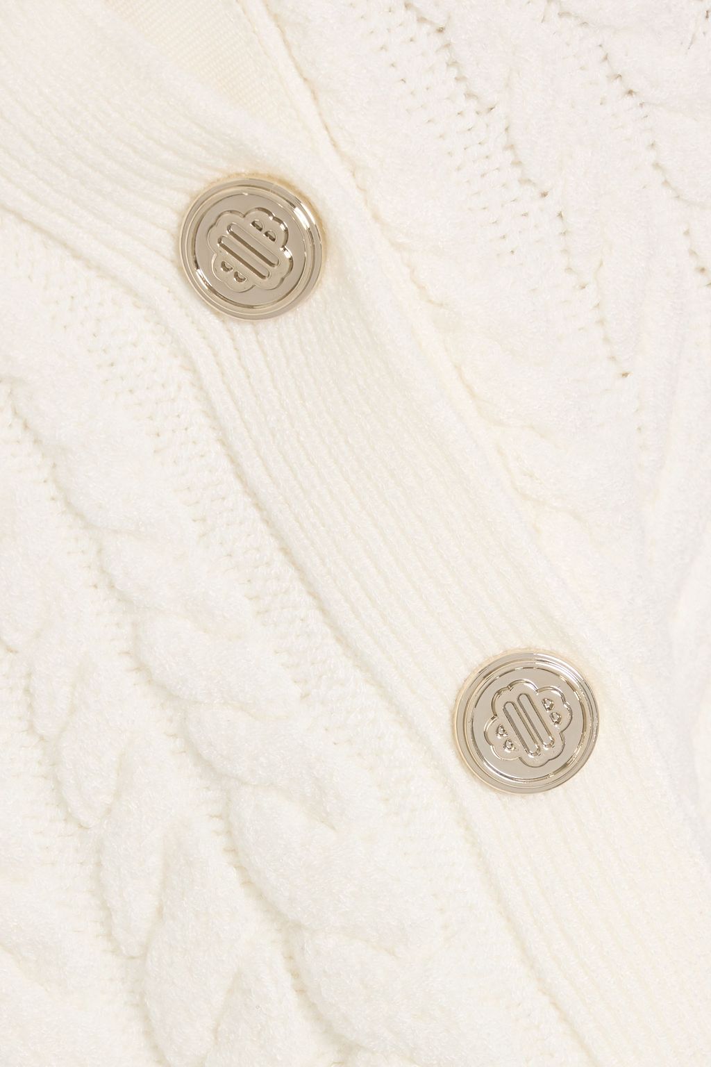 MAJE Cable-knit turtleneck sweater