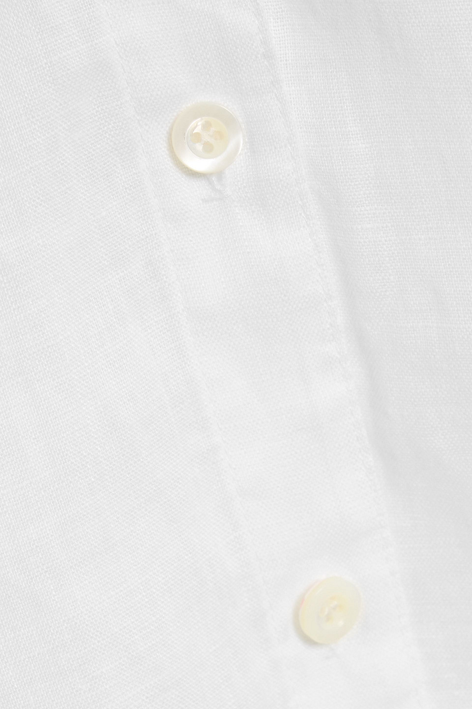Frame The Leisure Linen Shirt In White