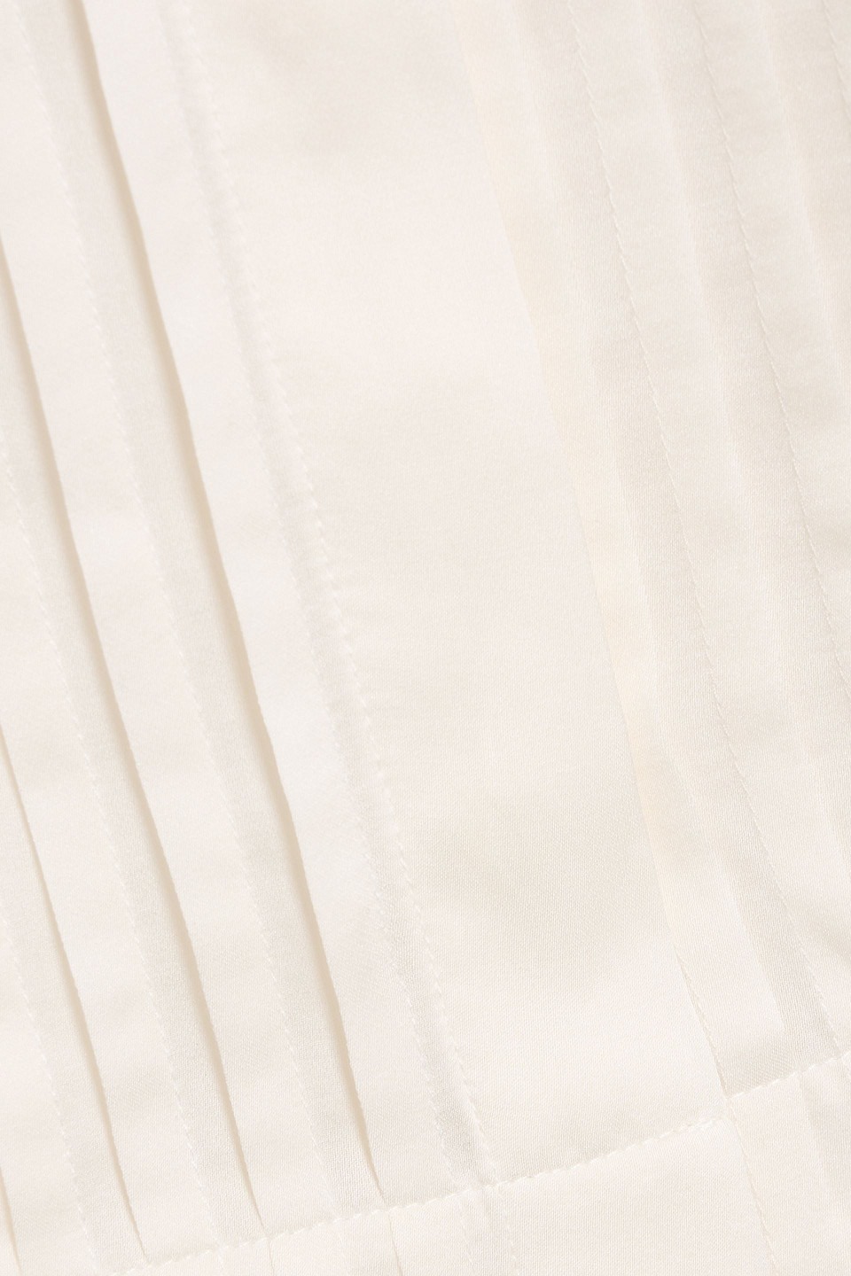 Frame The Tux Pintucked Silk And Cotton-blend Top In White