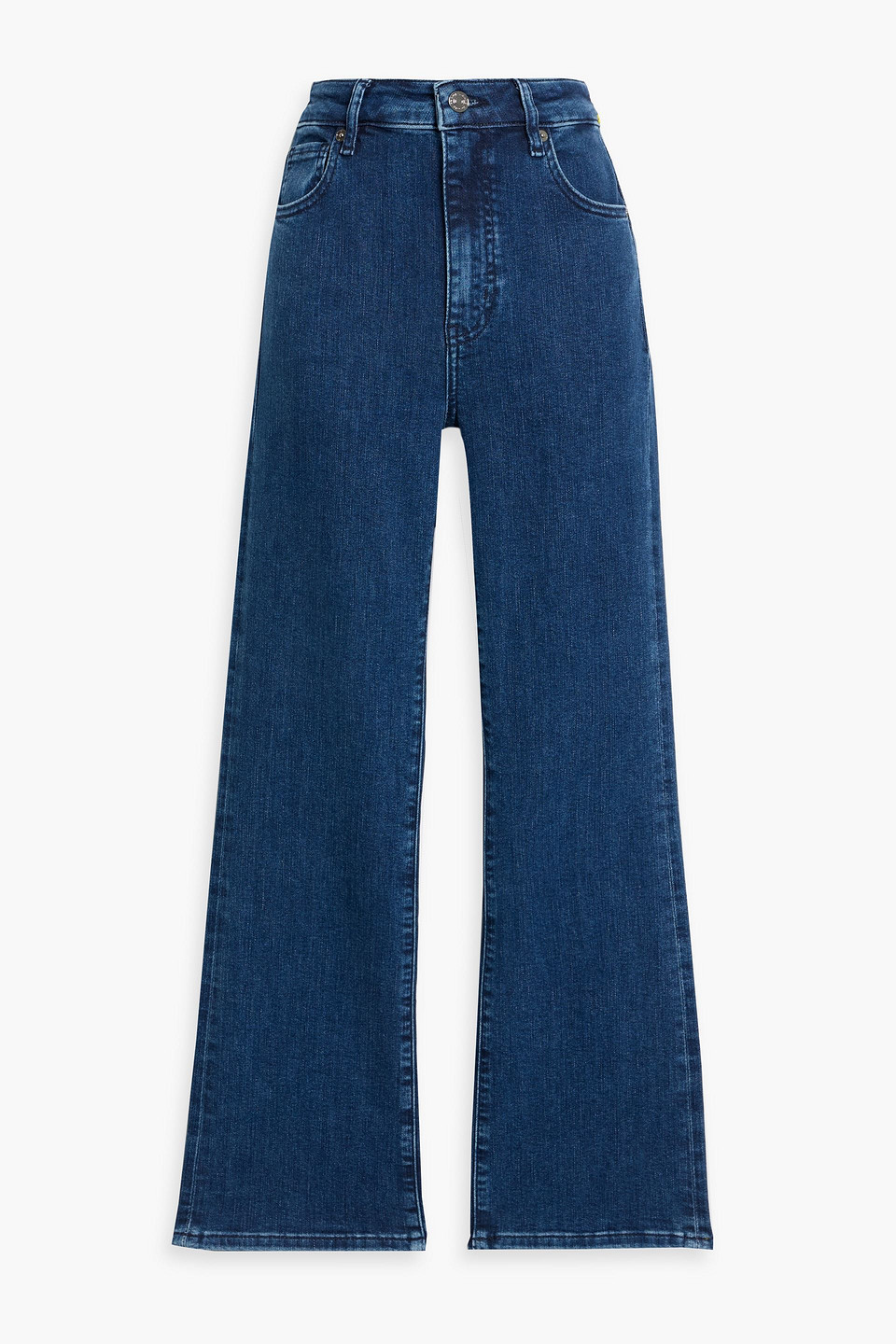 Frame The Reboot Crop High-rise Bootcut Jeans In Blue