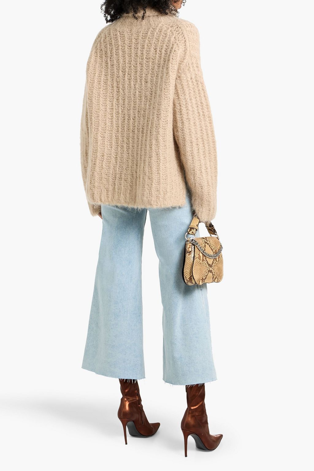 FRAME Le Palazzo Crop high-rise wide-leg jeans