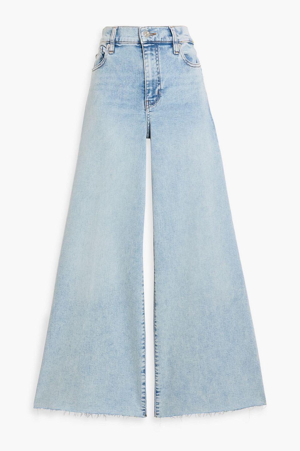 Frame Le Palazzo Crop High-rise Wide-leg Jeans In Blue