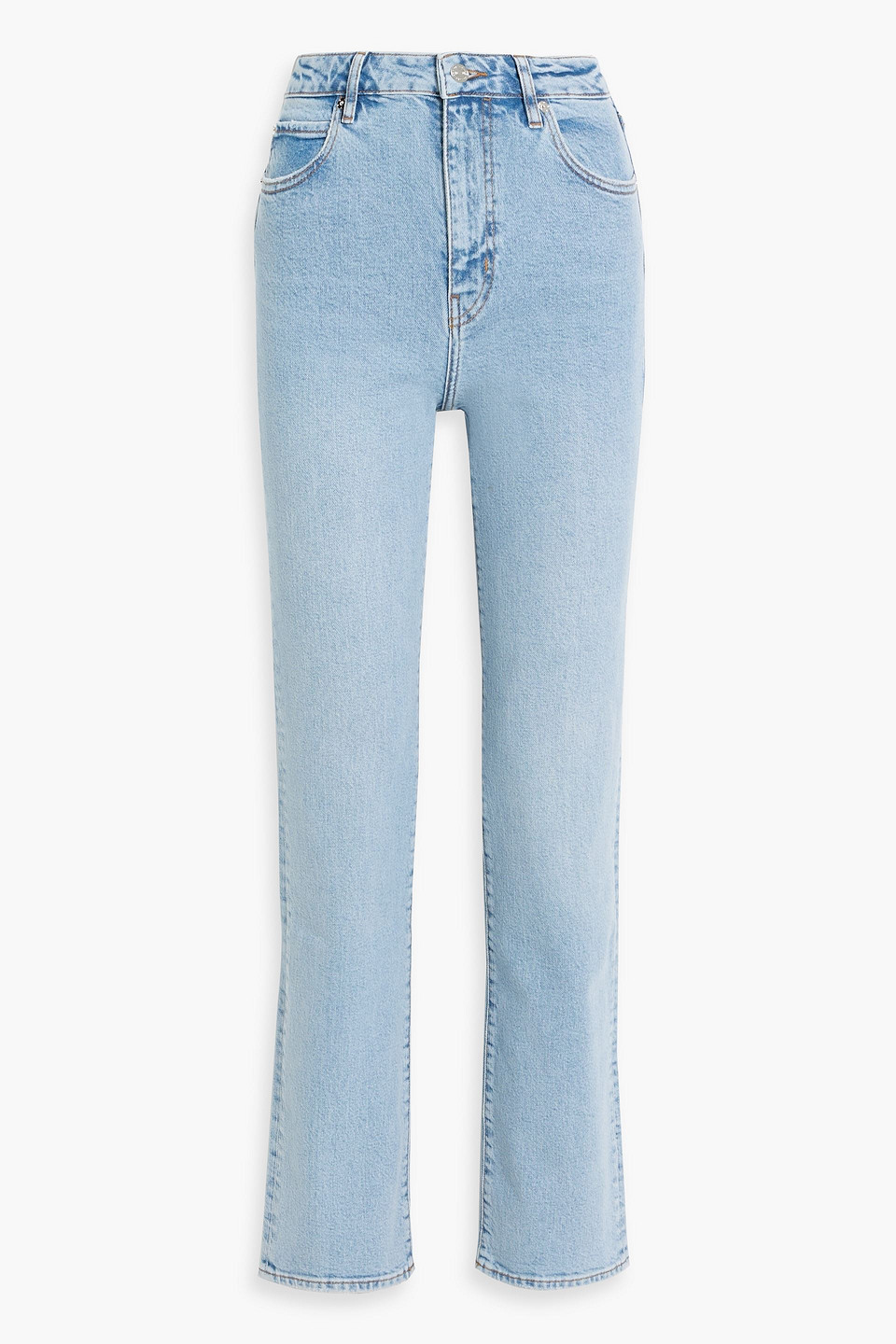 Frame The Ruler High-rise Slim-leg Jeans In Blue