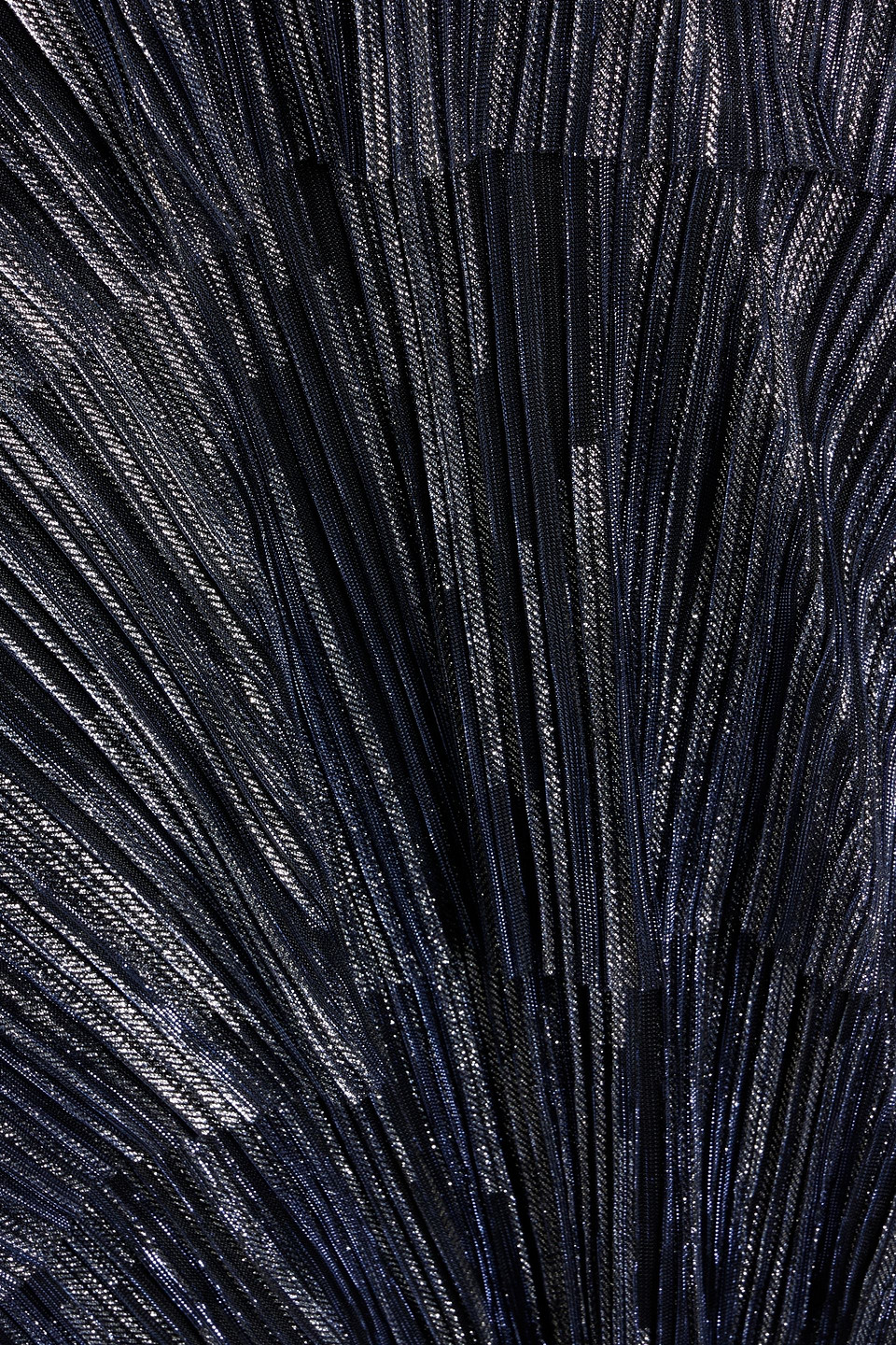 Maje Tiered Lamé Midi Dress In Blue