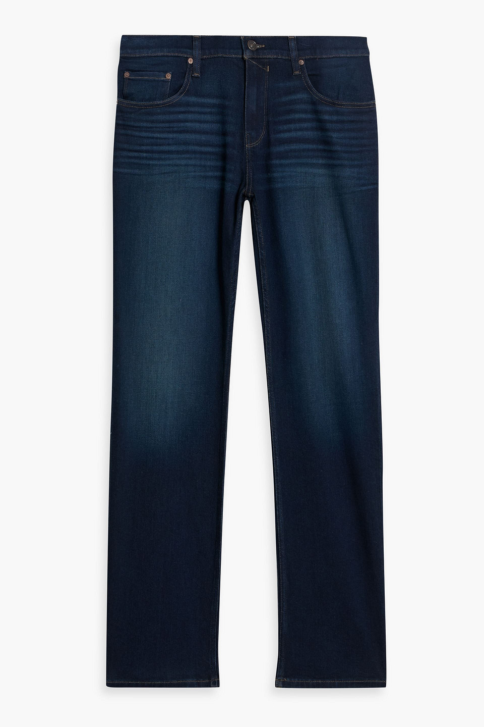 Paige Normandie Whiskered Denim Jeans In Blue