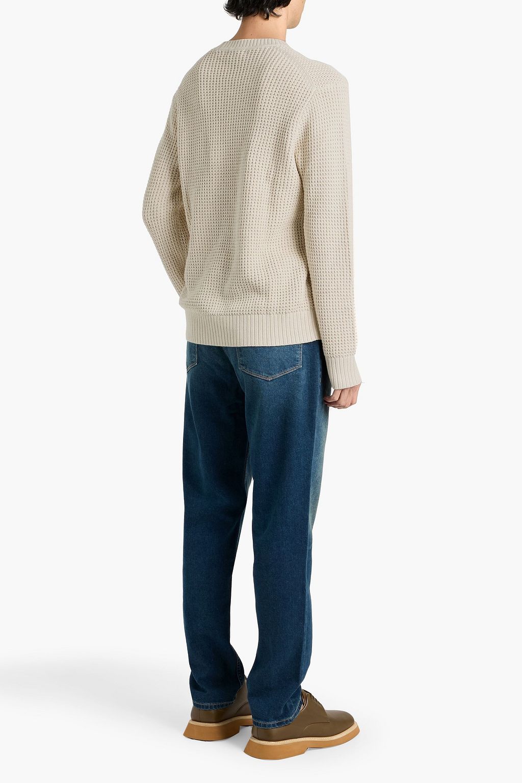 PAIGE Mylo waffle-knit cotton sweater