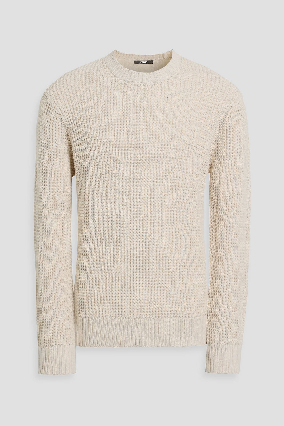 Paige Mylo Waffle-knit Cotton Sweater In Neutral