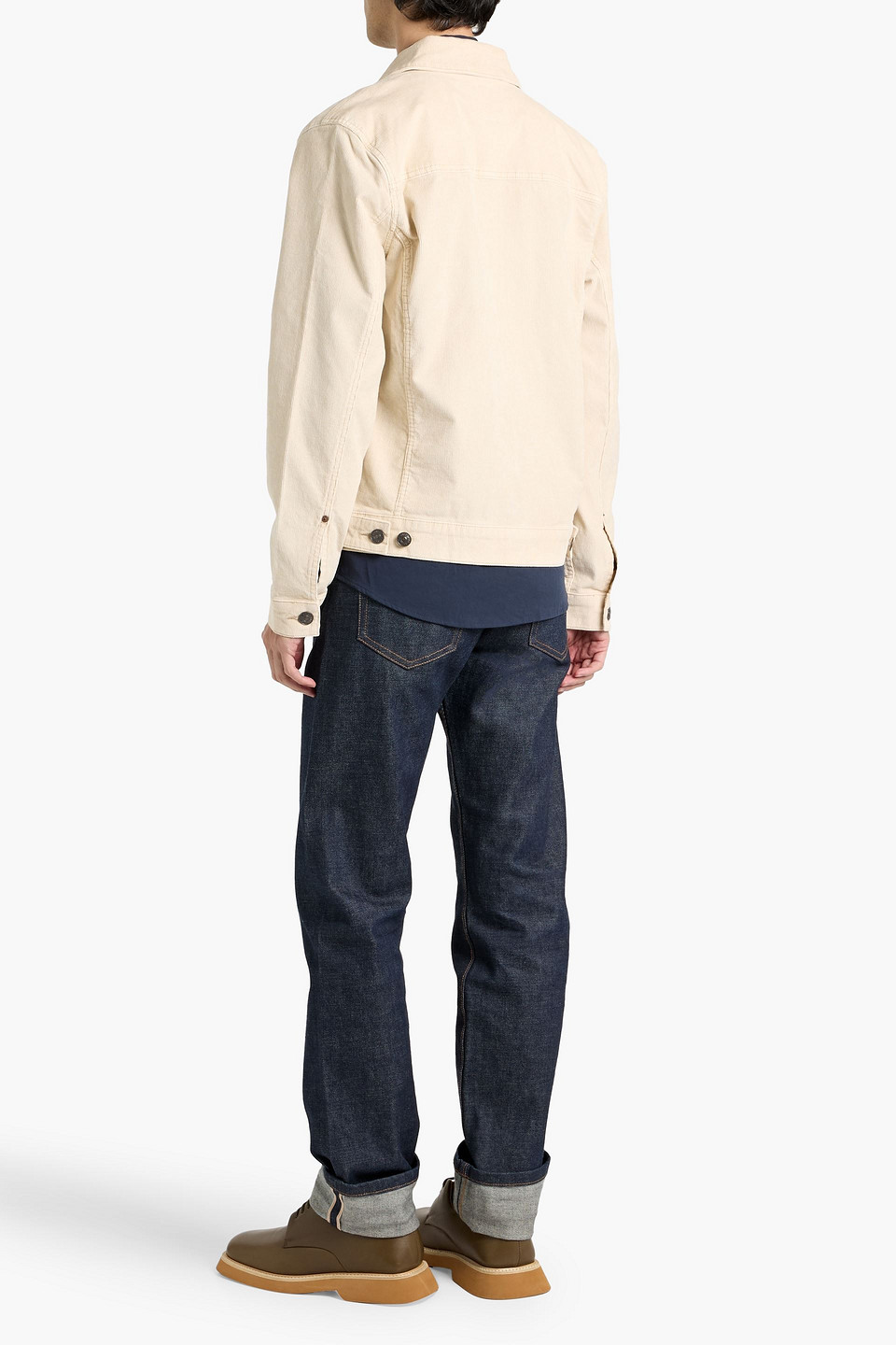 Paige Lars Cotton-blend Corduroy Jacket In Neutral