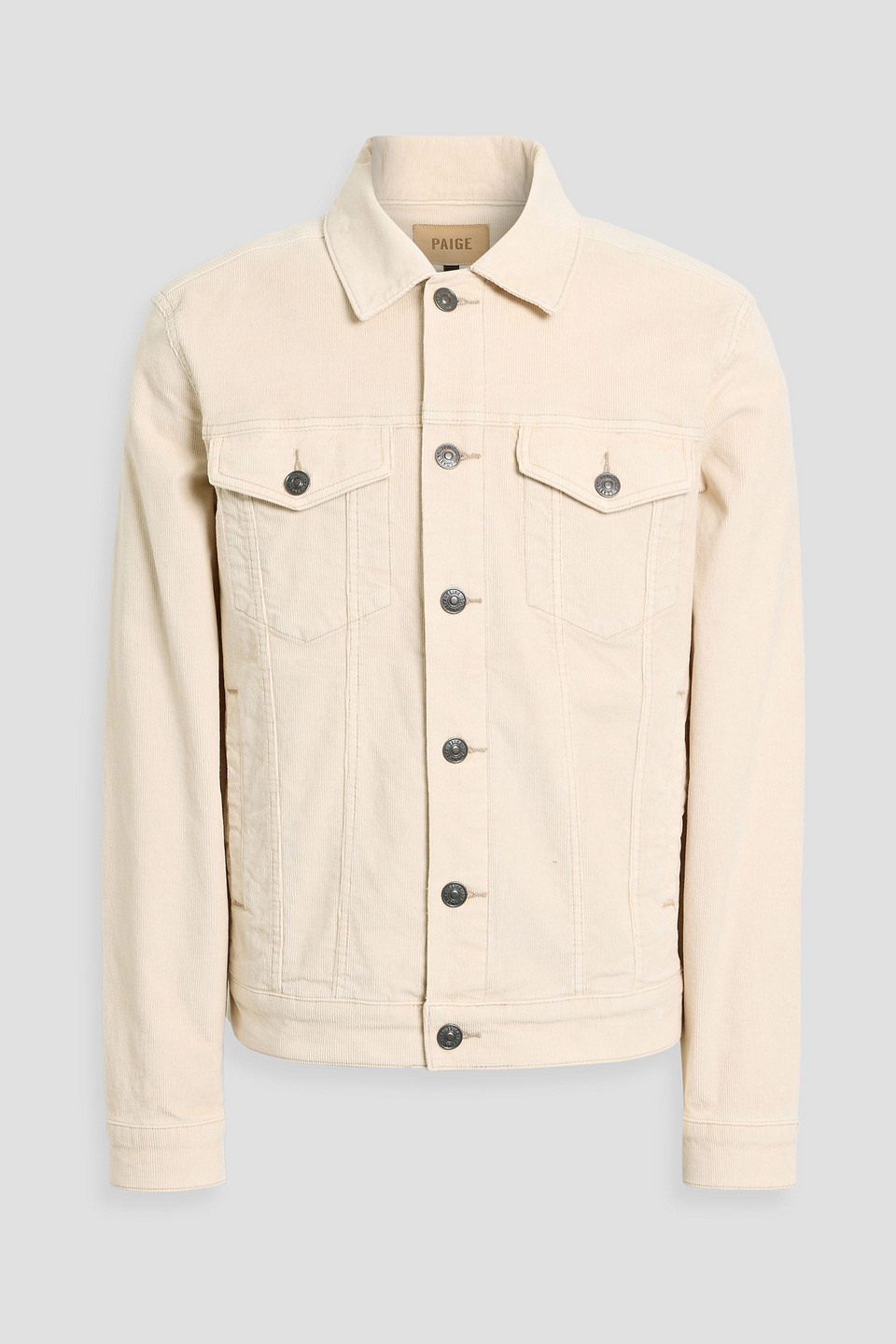 Paige Lars Cotton-blend Corduroy Jacket In Neutral