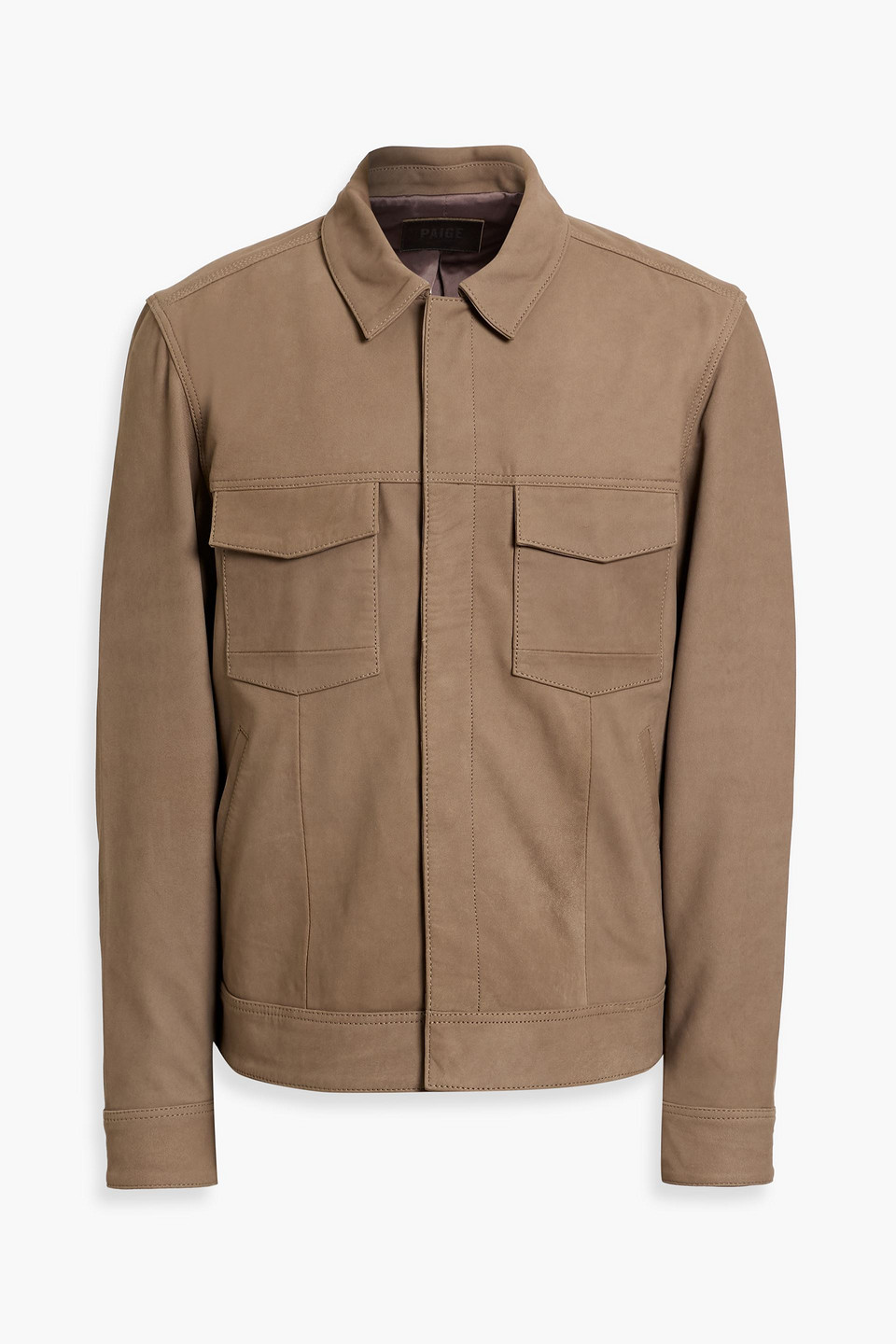 Paige Pedro Leather Jacket In Brown
