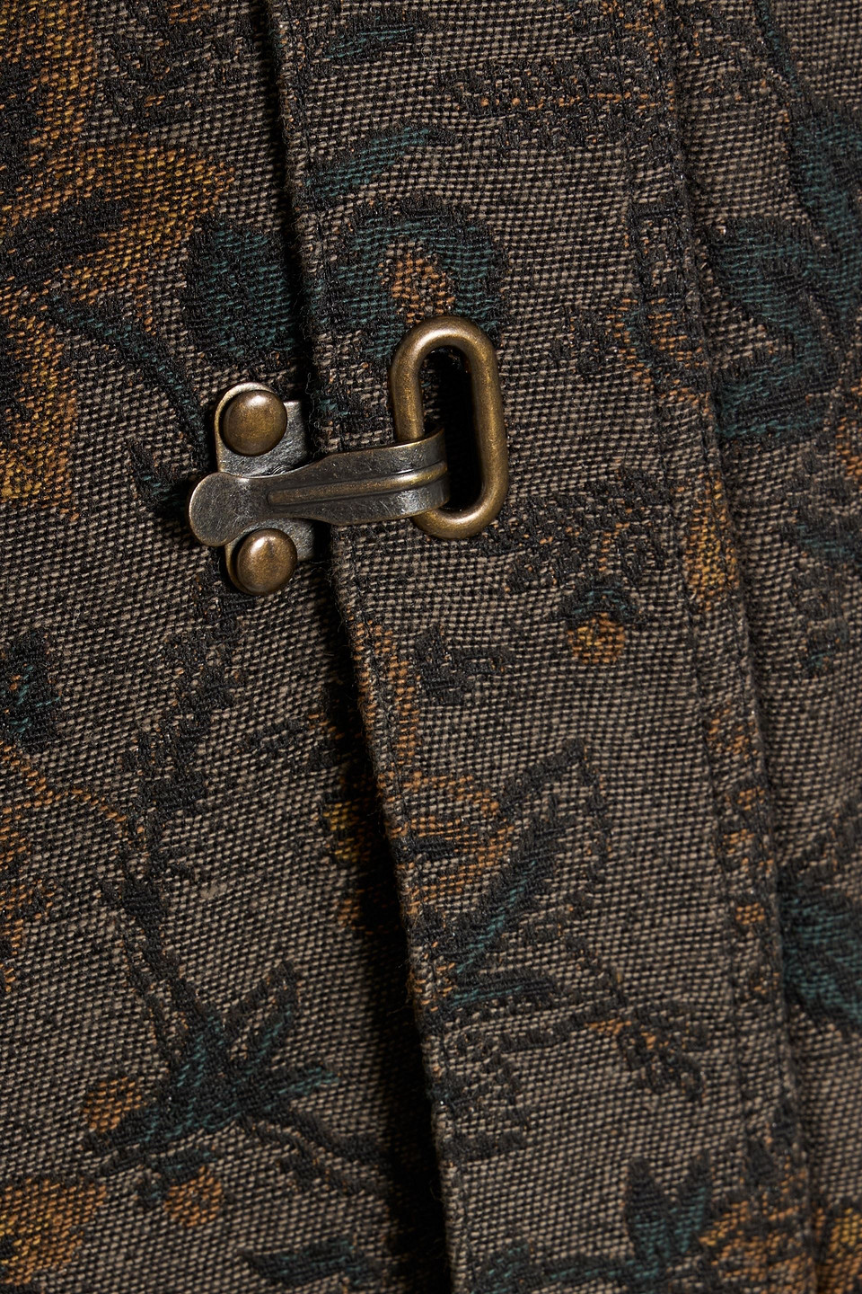 Paige Igor Cotton-blend Jacquard Jacket In Brown