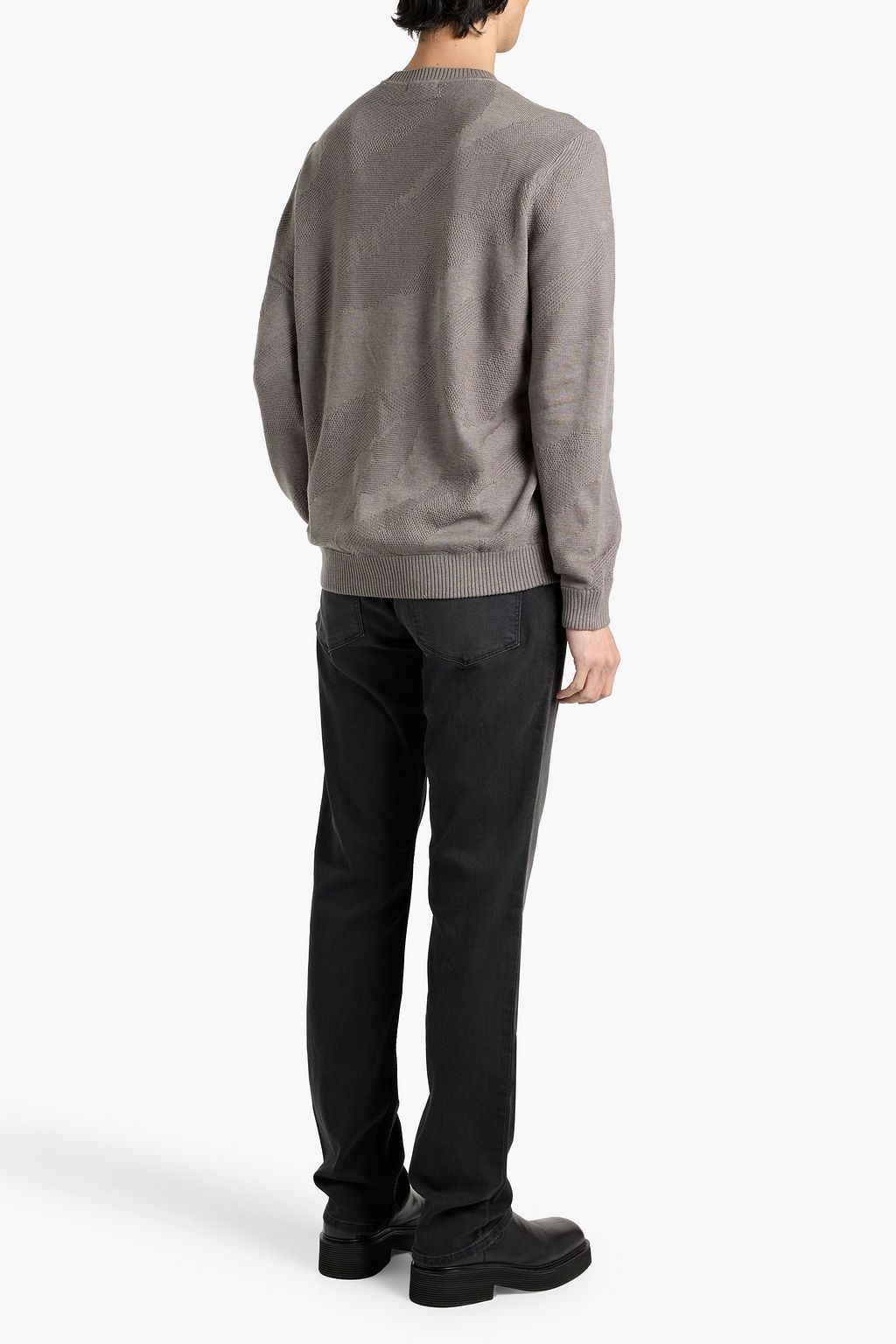 PAIGE Bowman jacquard-knit cotton-blend sweater