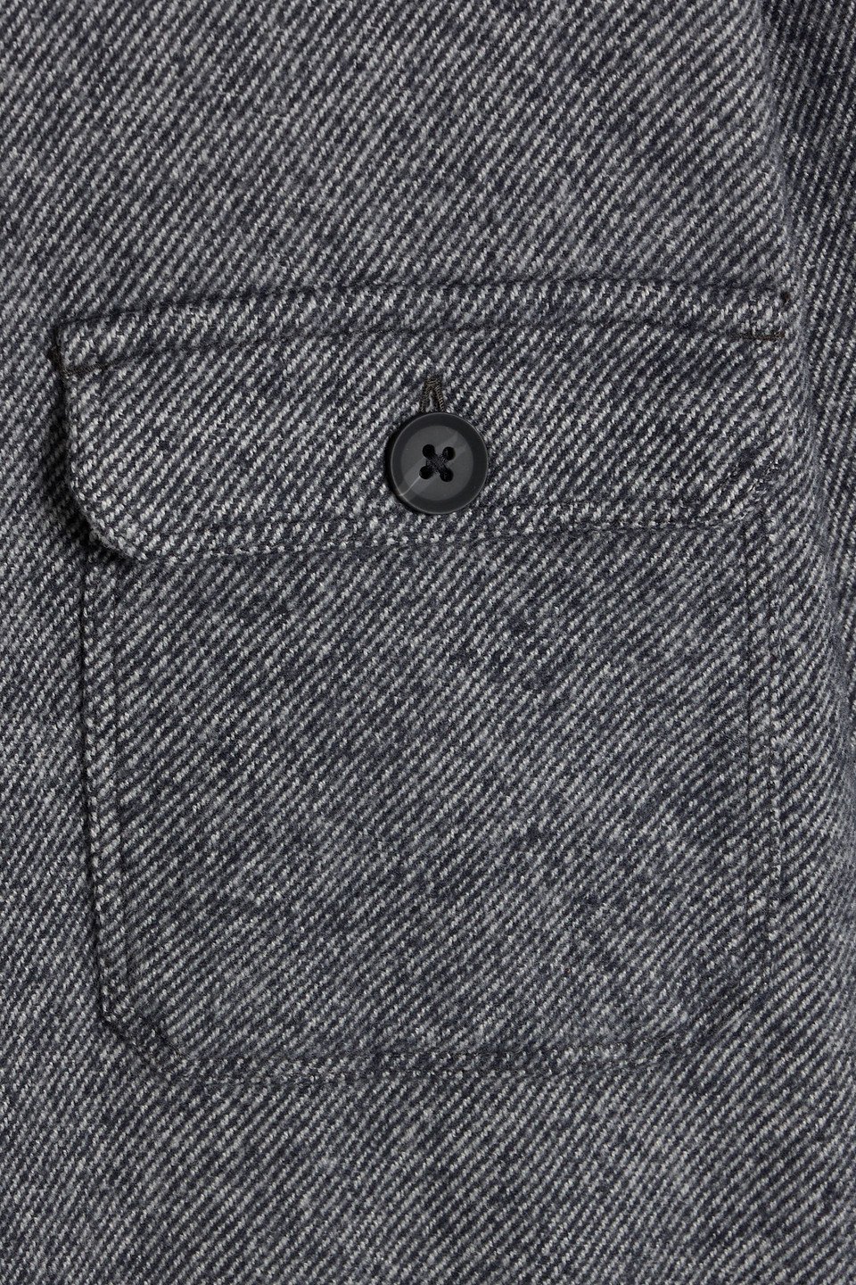 Paige Wilburt Cotton-flannel Overshirt In Gray