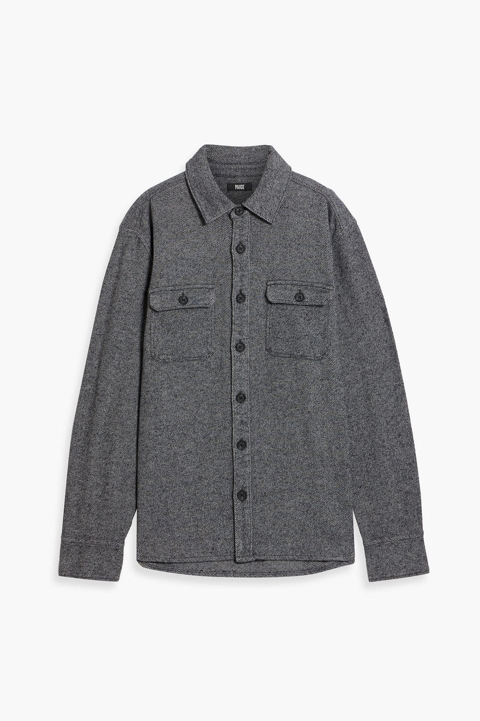 Paige Wilburt Cotton-flannel Overshirt In Gray