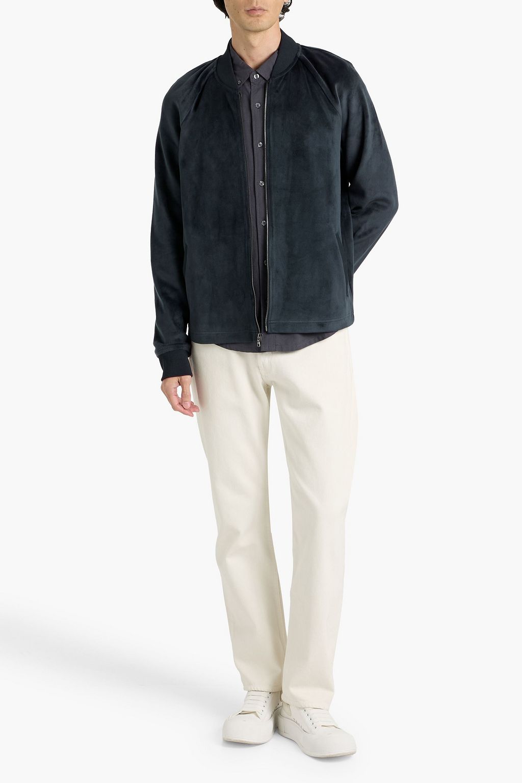 PAIGE Springer velour bomber jacket