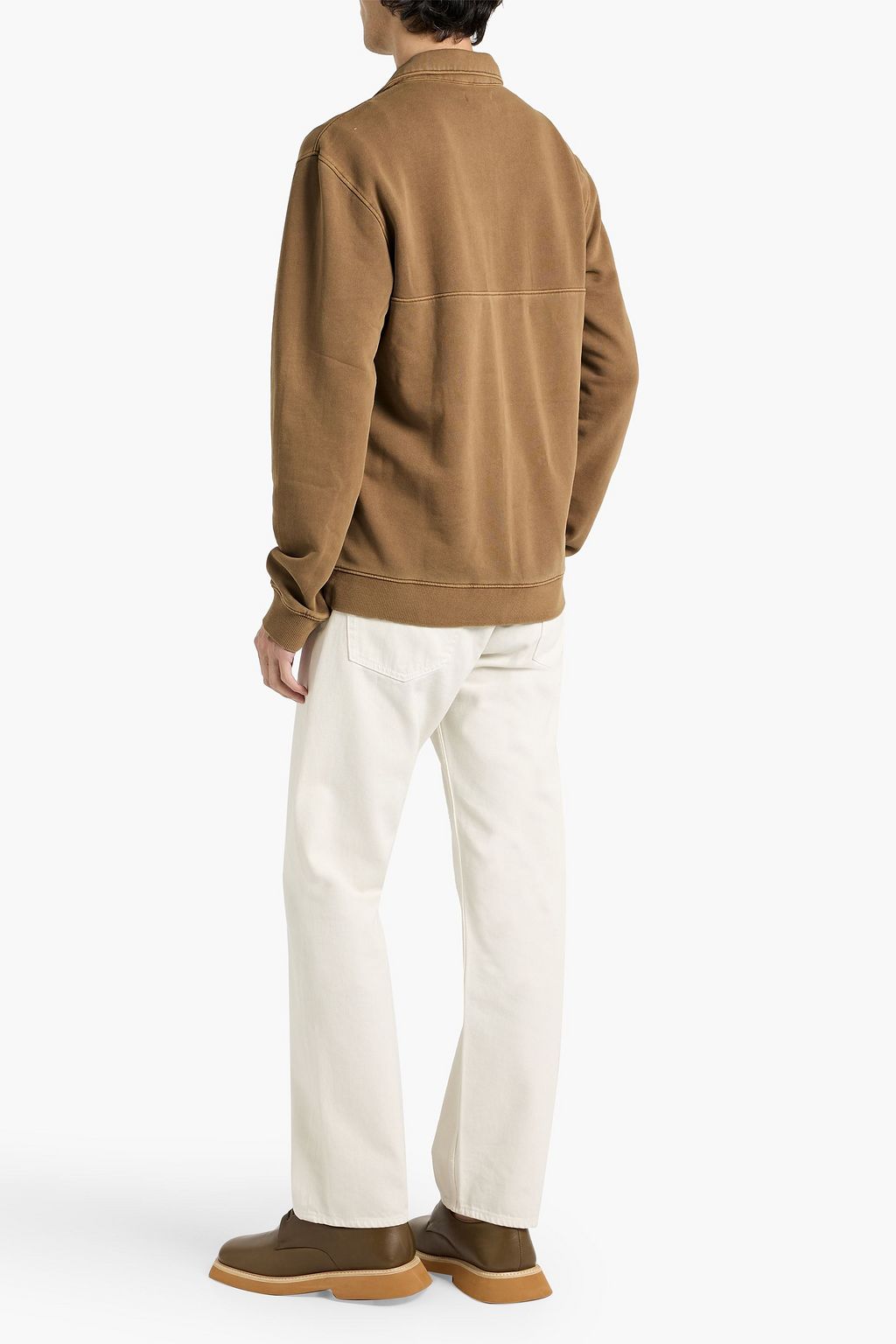 PAIGE French cotton-terry half-zip sweatshirt