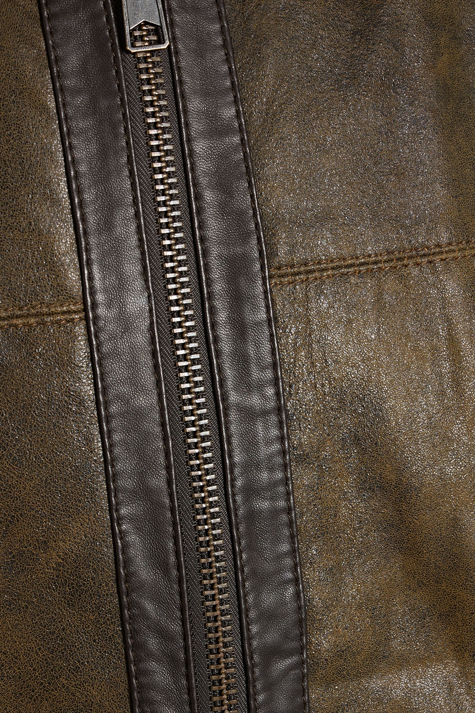Paige Mangelson Teddy Fleece-trimmed Leather Jacket In Brown
