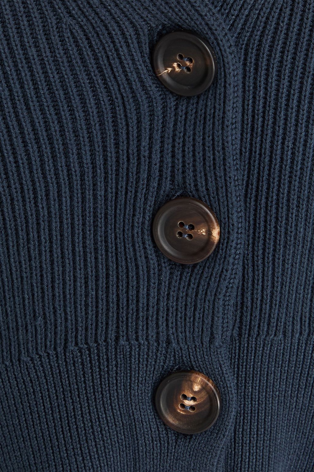 BRUNELLO CUCINELLI リブ編みコットン クロップドカーディガン ビーズ付き
