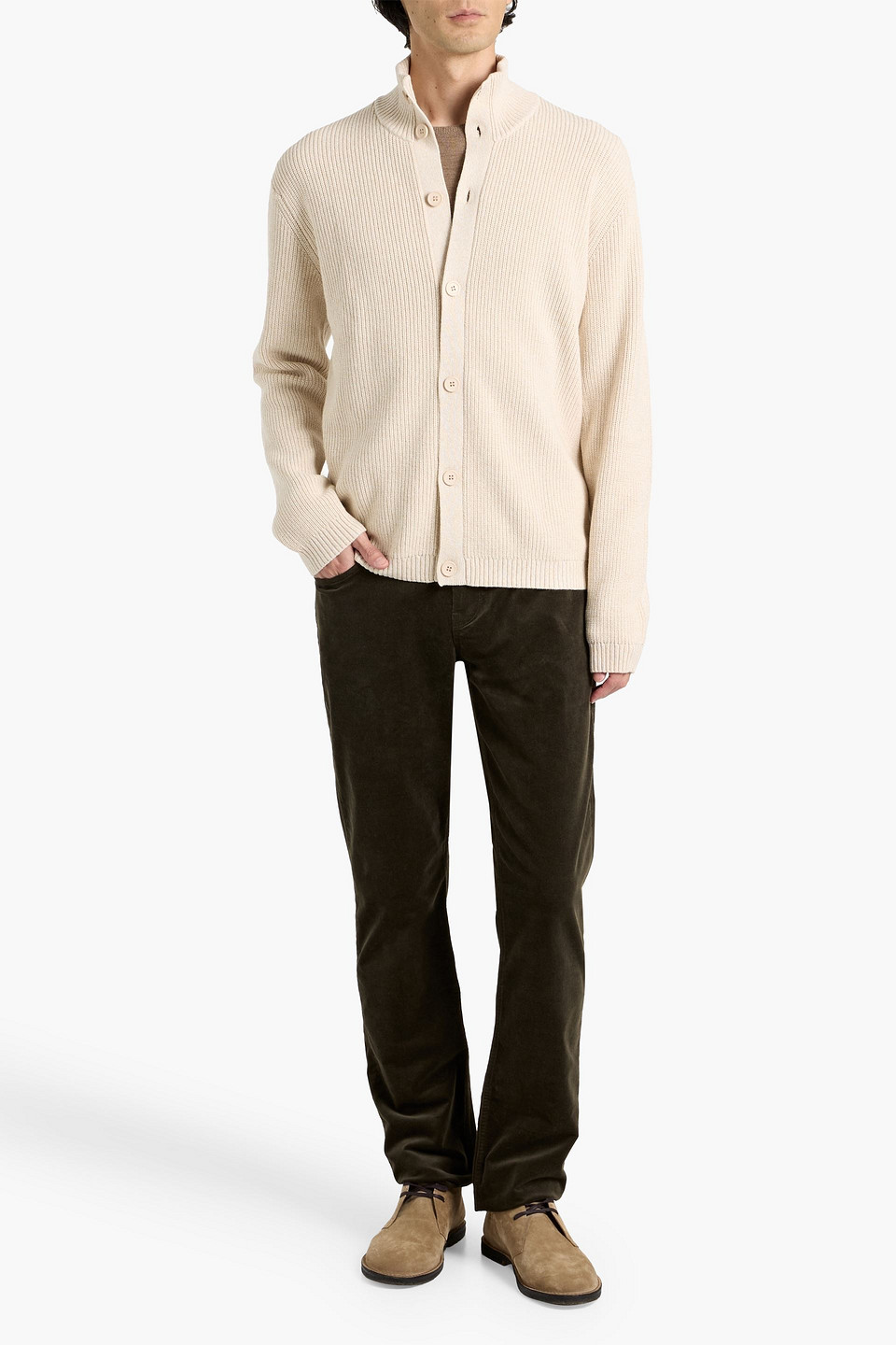 Paige Federal Cotton-blend Corduroy Pants In Brown