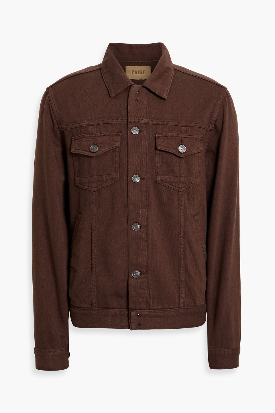 Paige Scout Denim Jacket In Brown