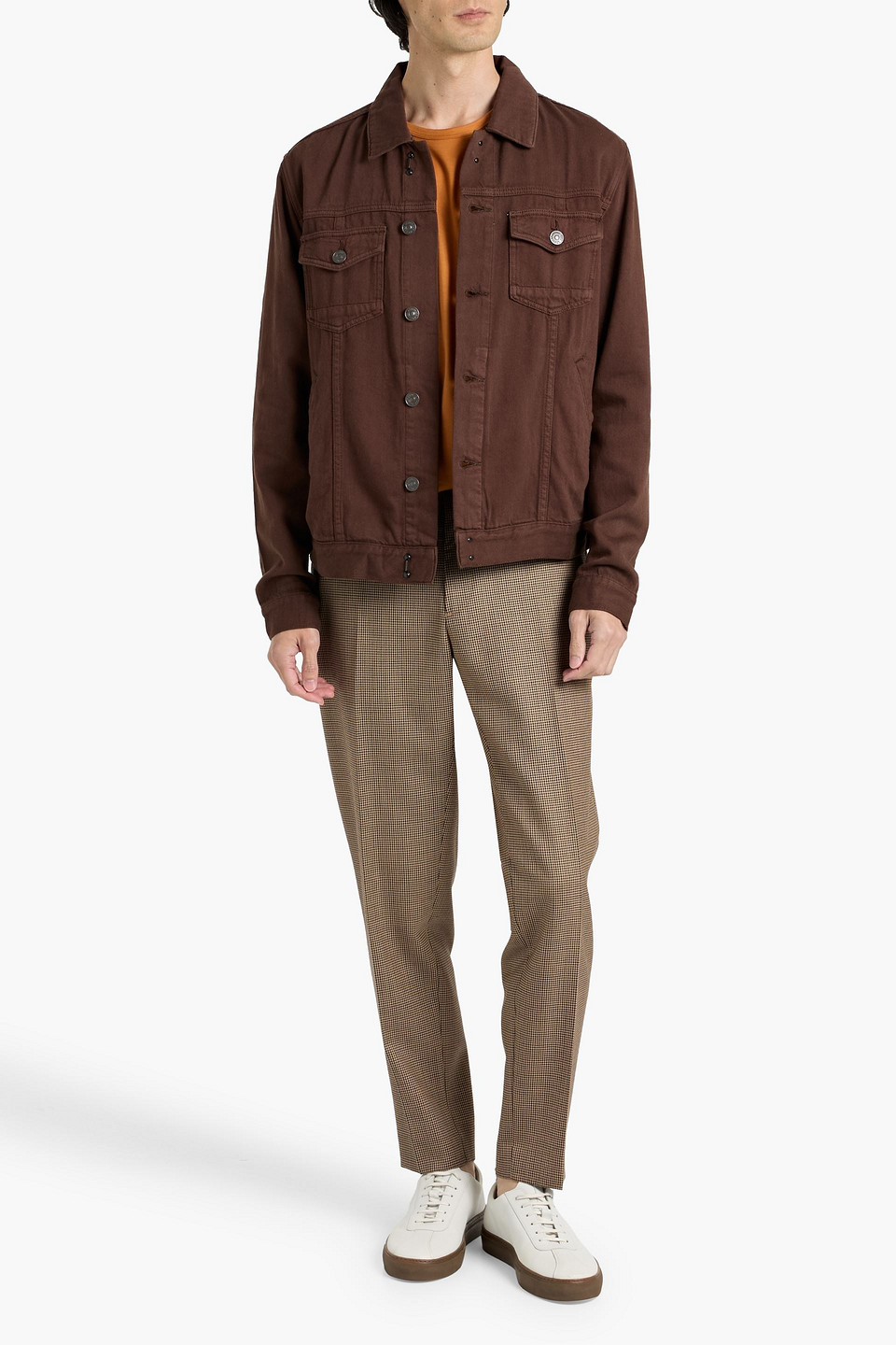 Paige Scout Denim Jacket In Brown