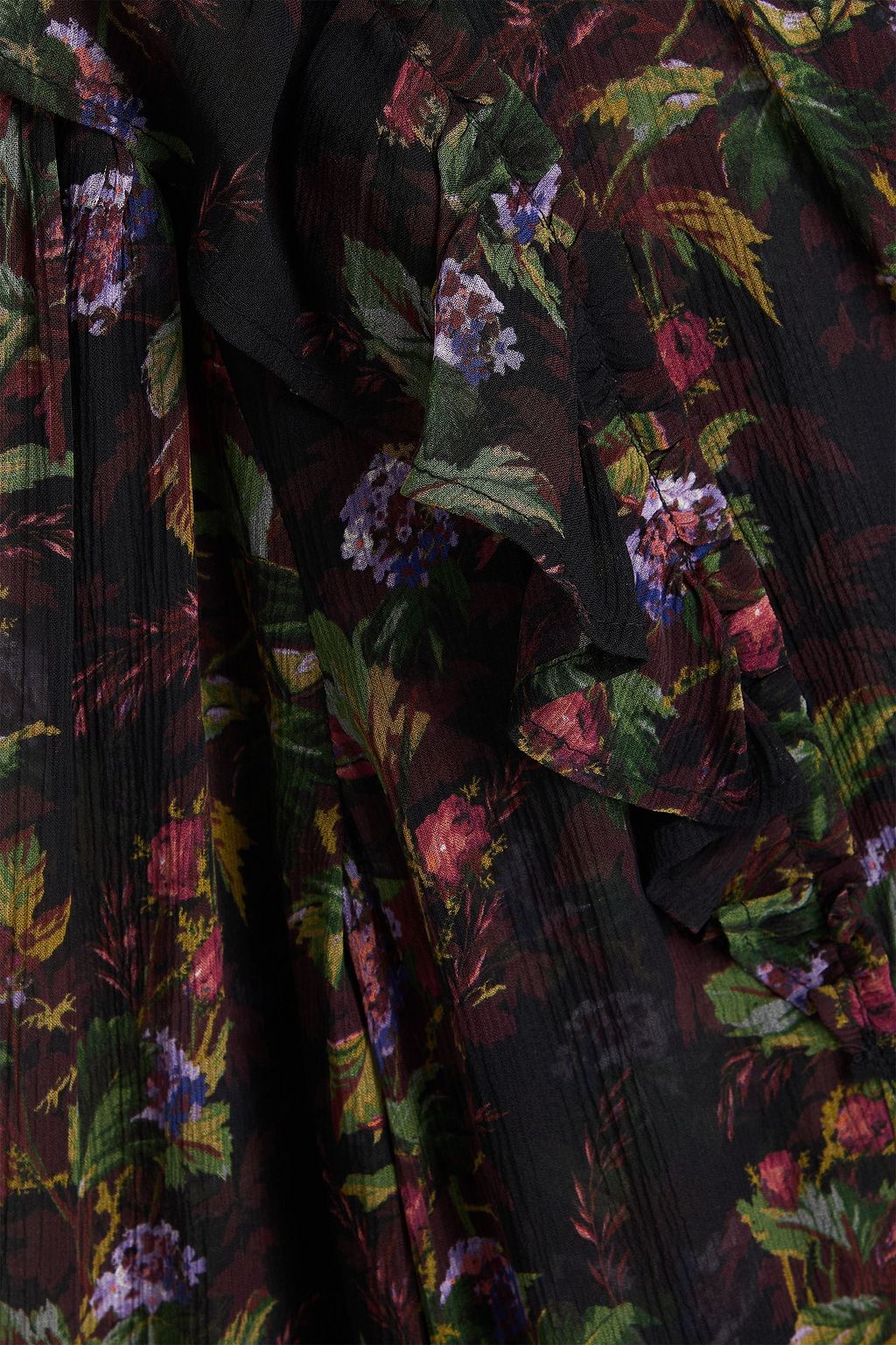 PAIGE Tuscany ruffled floral-print silk-crepon blouse