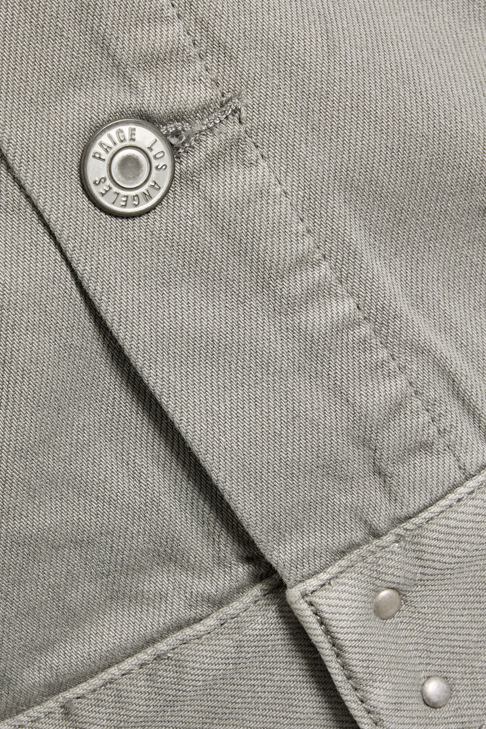 Paige Scout Denim Jacket In Gray