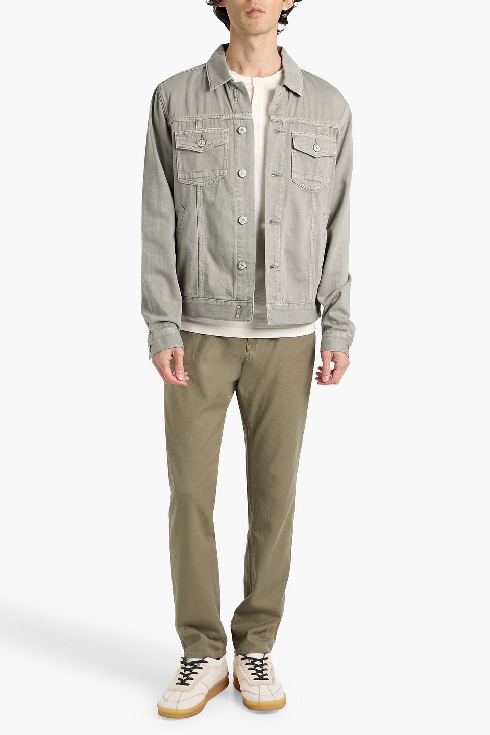 Paige Scout Denim Jacket In Gray