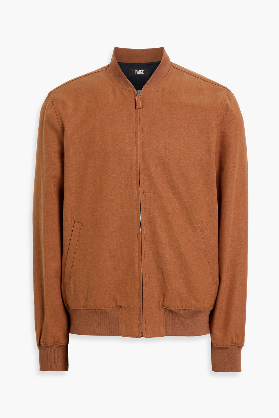 Paige Barker Cotton And Lyocell-blend Jacket In Brown