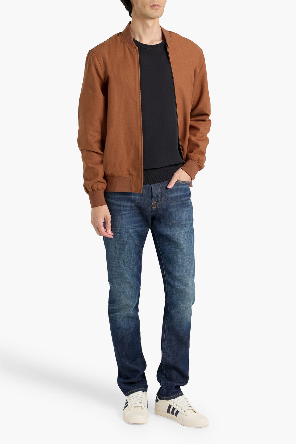 Paige Barker Cotton And Lyocell-blend Jacket In Brown