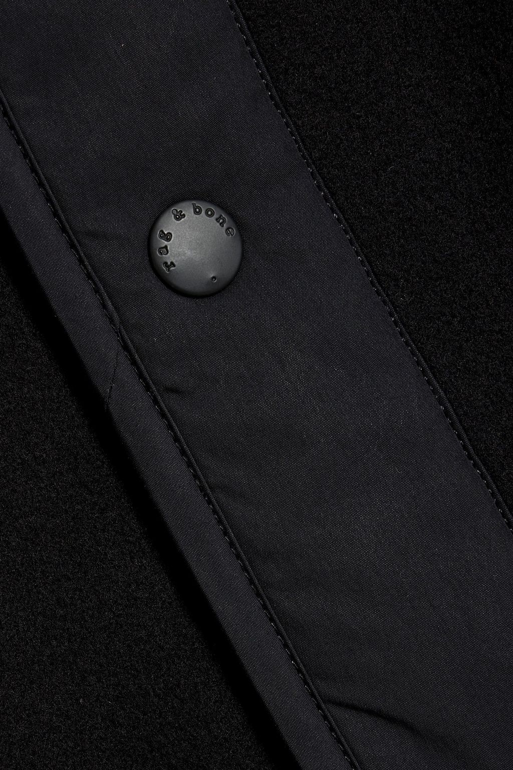 RAG & BONE Shell-trimmed fleece jacket