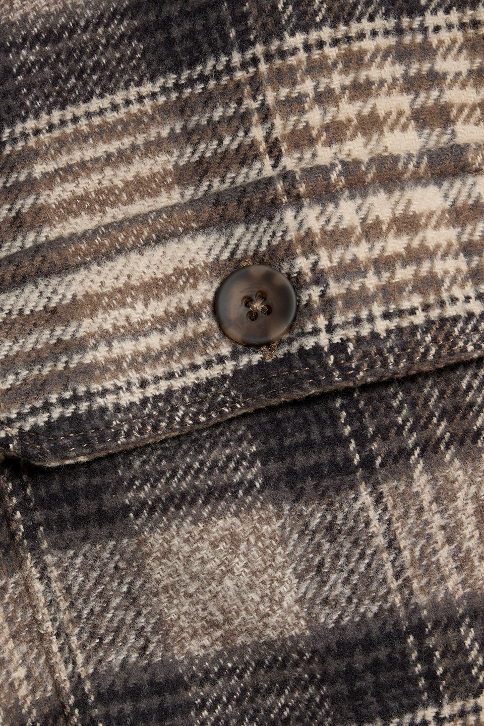 Paige Wilbur Checked Cotton-flannel Overshirt In Black