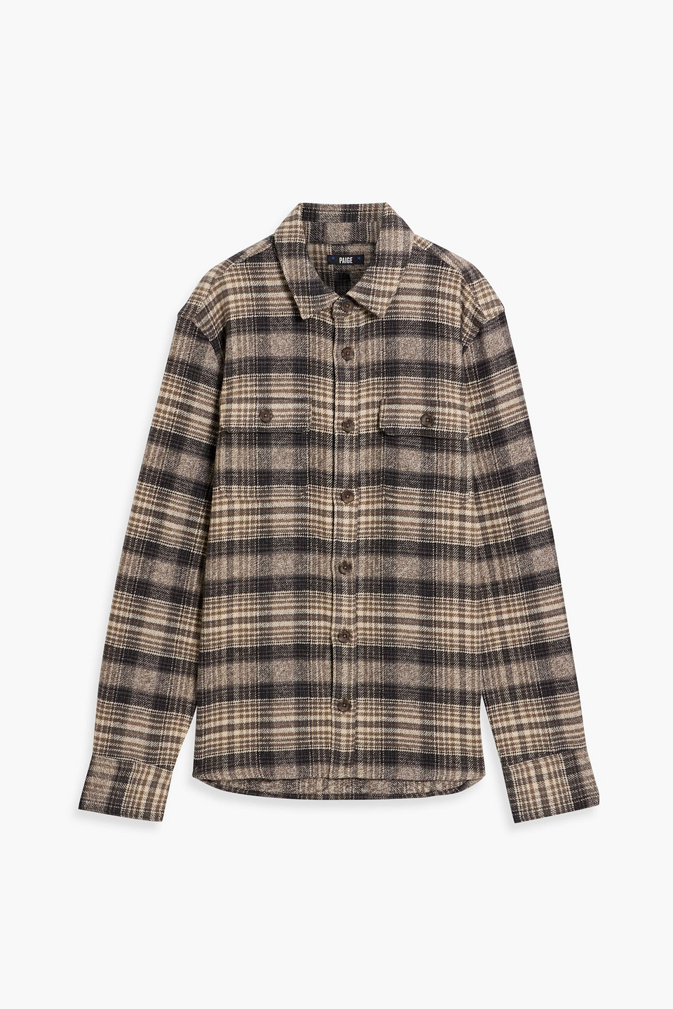 Paige Wilbur Checked Cotton-flannel Overshirt In Black