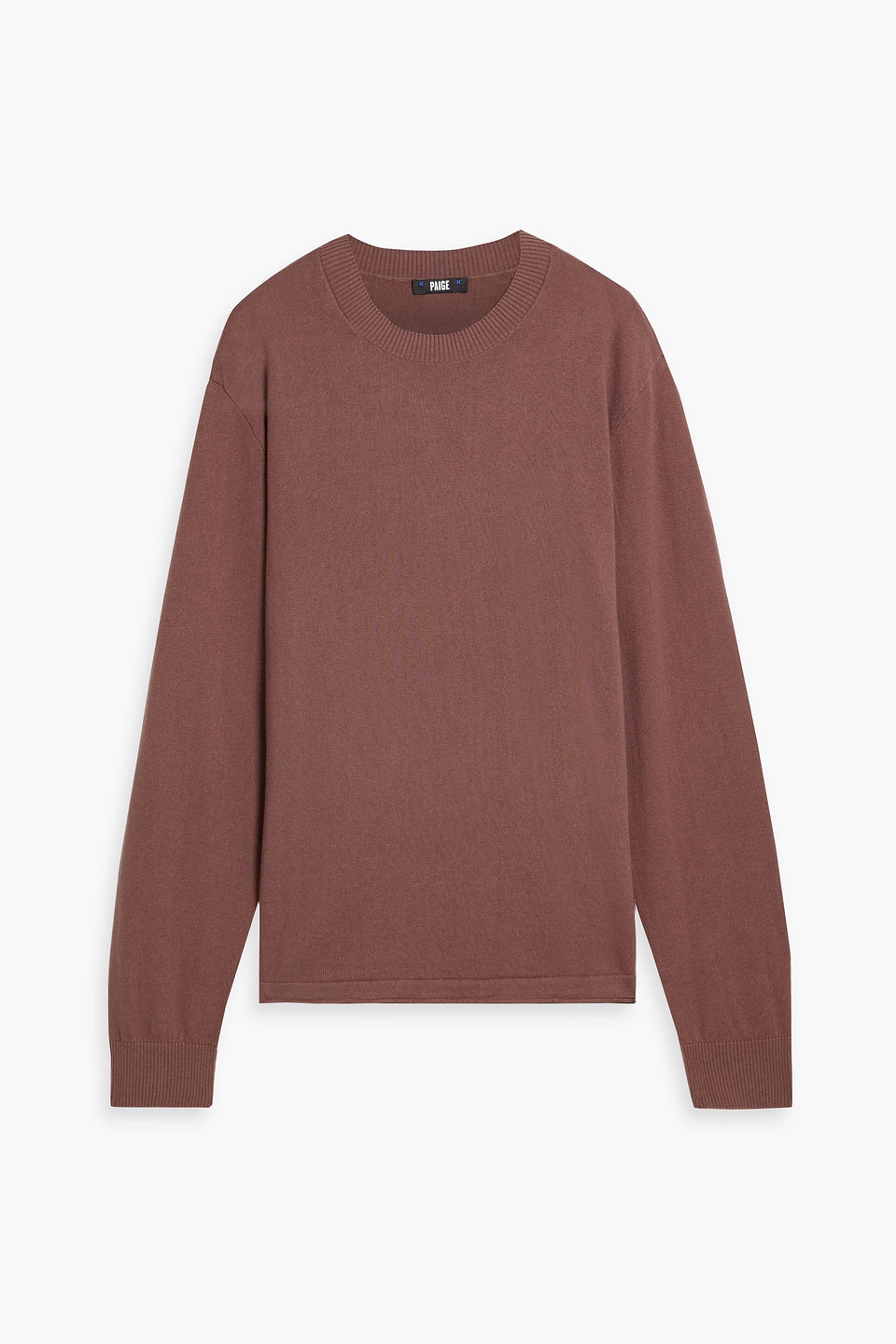 Paige Champlin Cotton And Wool-blend Sweater In Brown