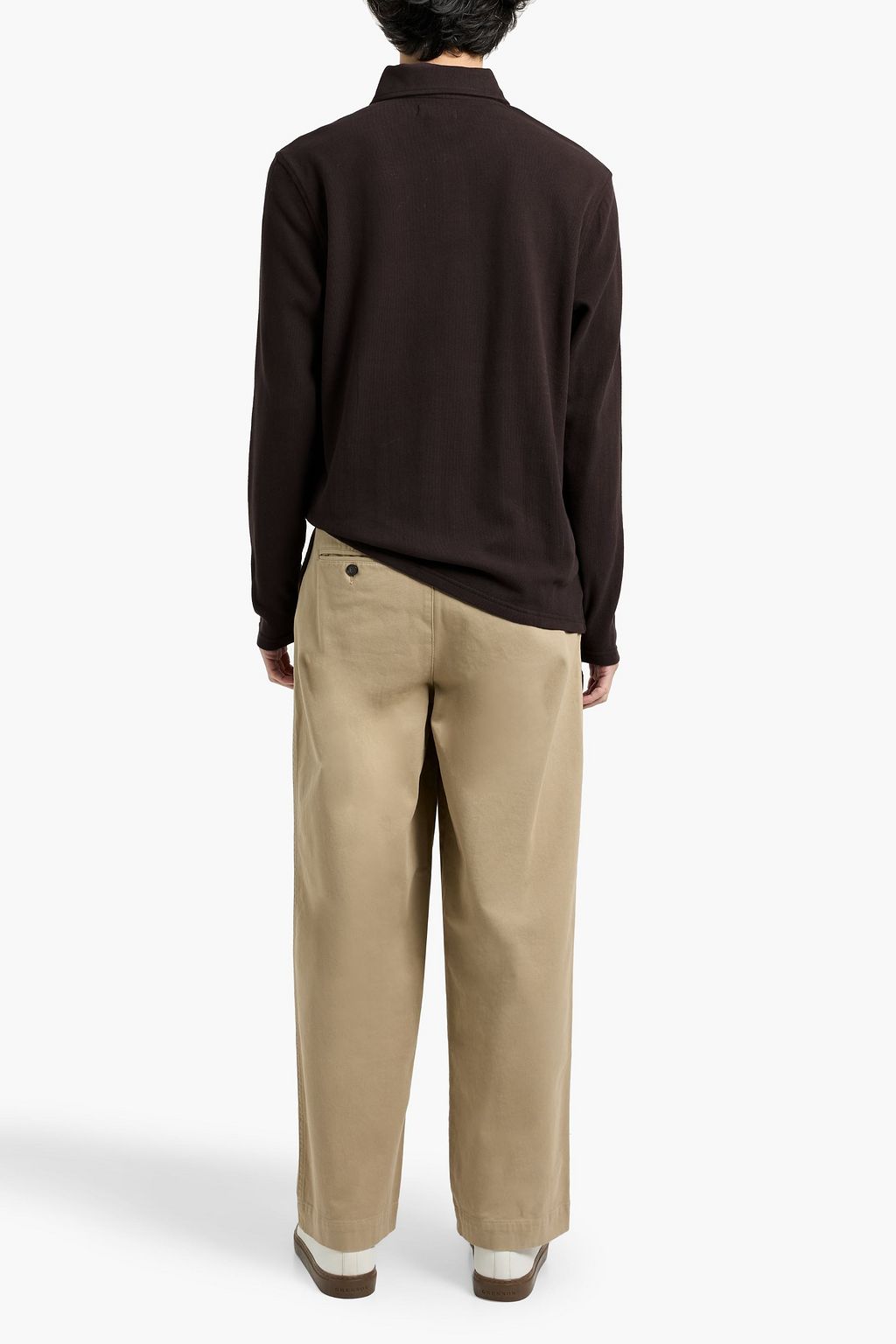 PAIGE Hammond cotton-blend jersey polo shirt