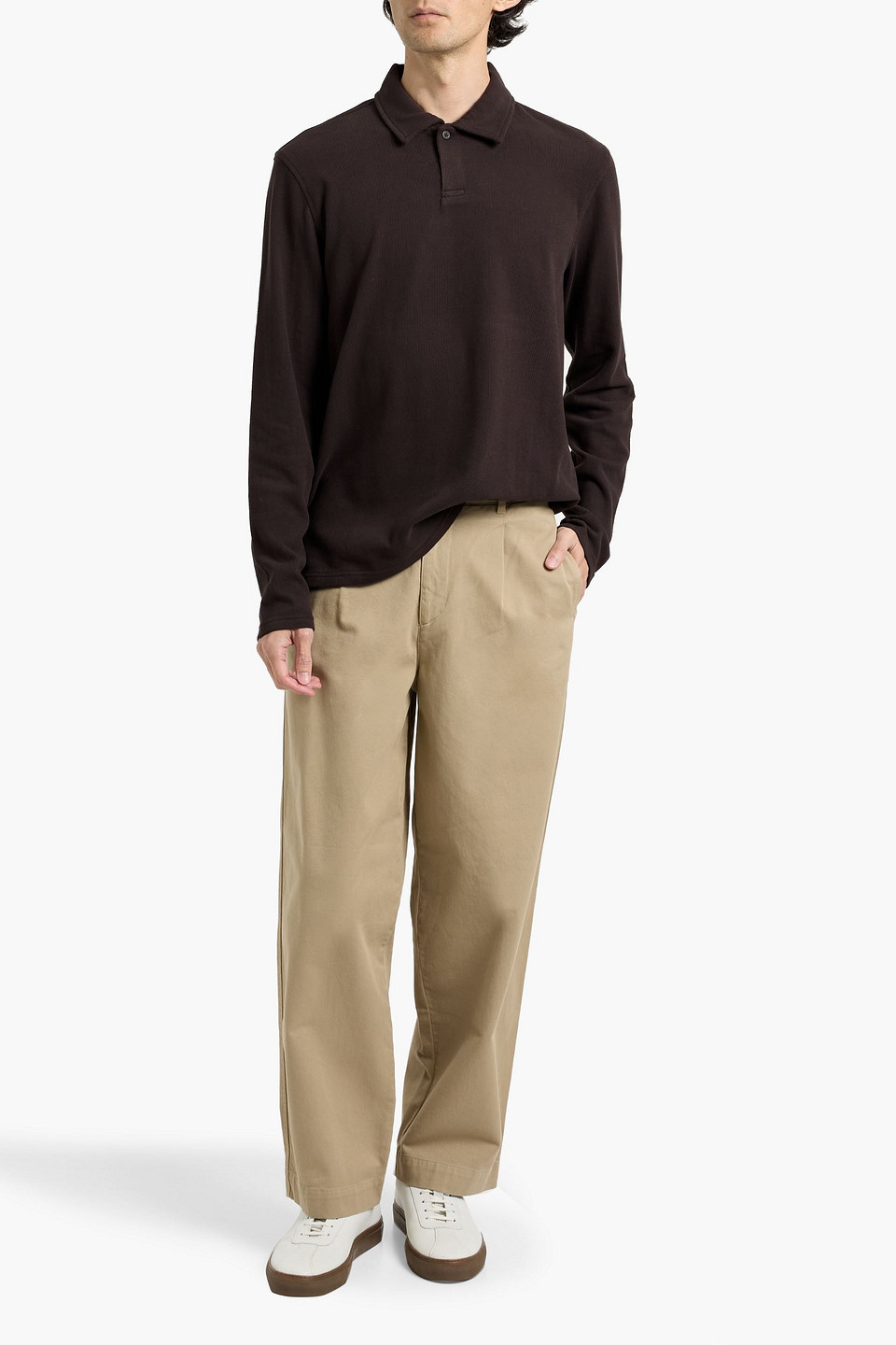 Paige Hammond Cotton-blend Jersey Polo Shirt In Animal Print