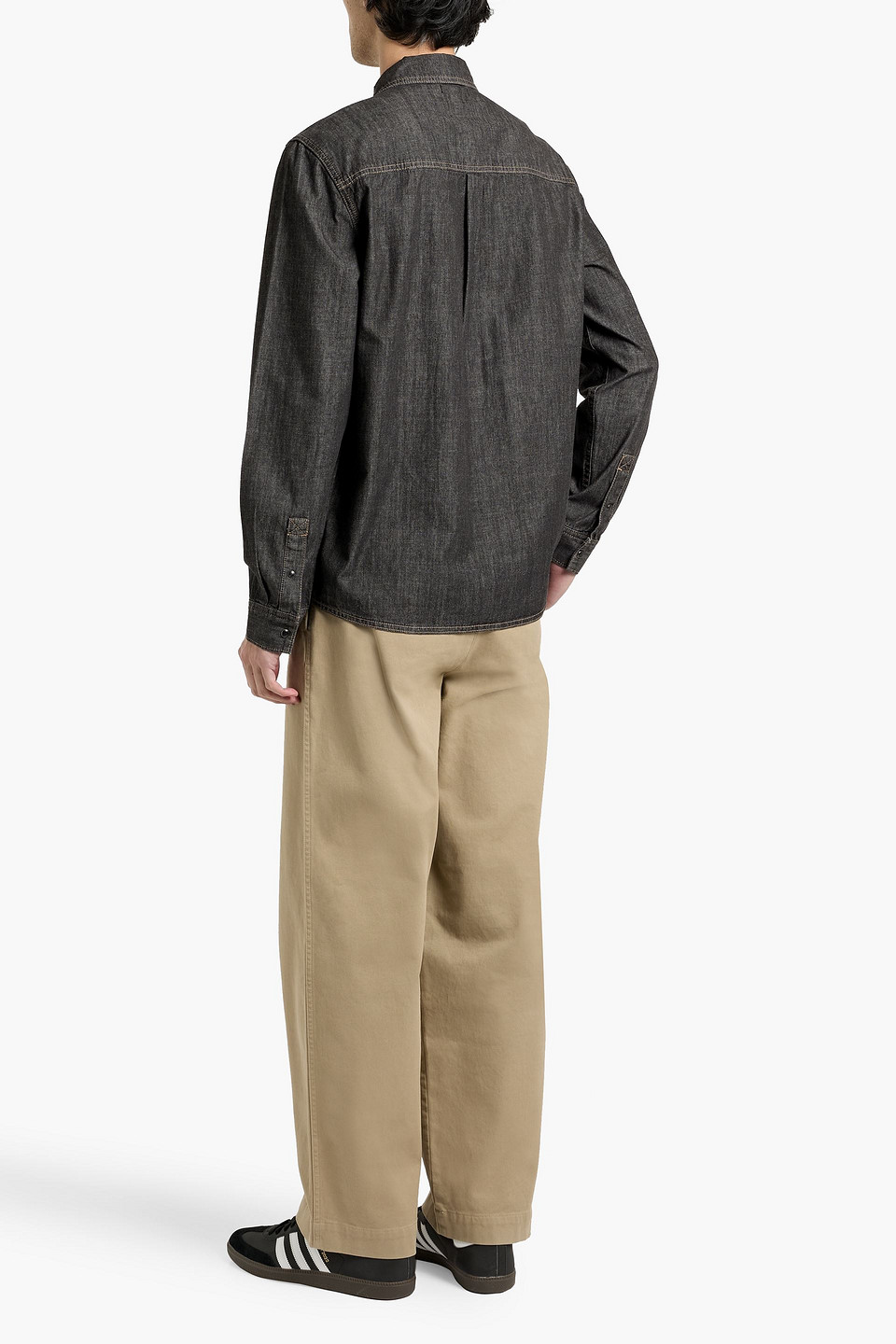 Paige Maytham Denim Shirt In Gray