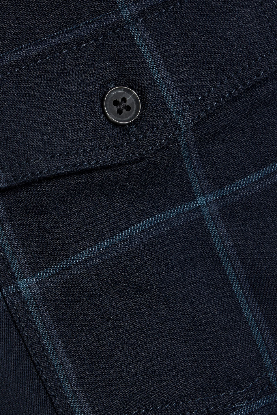 Paige Everett Checked Cotton-blend Flannel Shirt In Blue