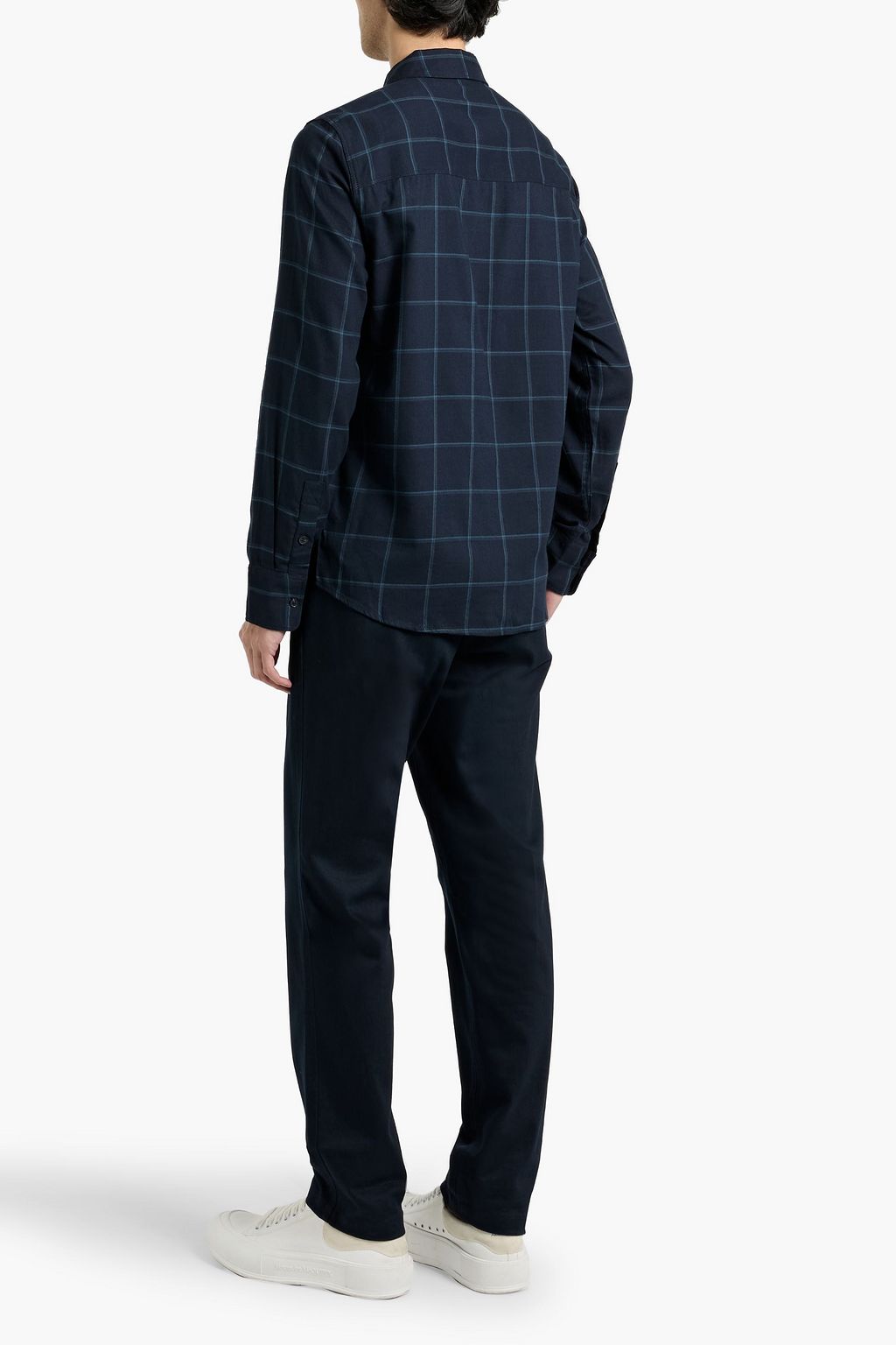 PAIGE Everett checked cotton-blend flannel shirt