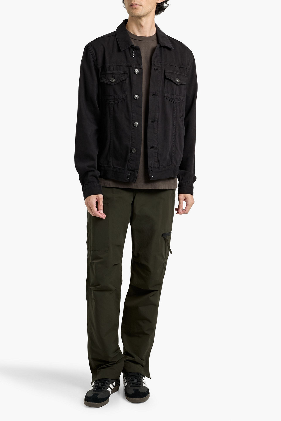 Paige Scout Denim Jacket In Black