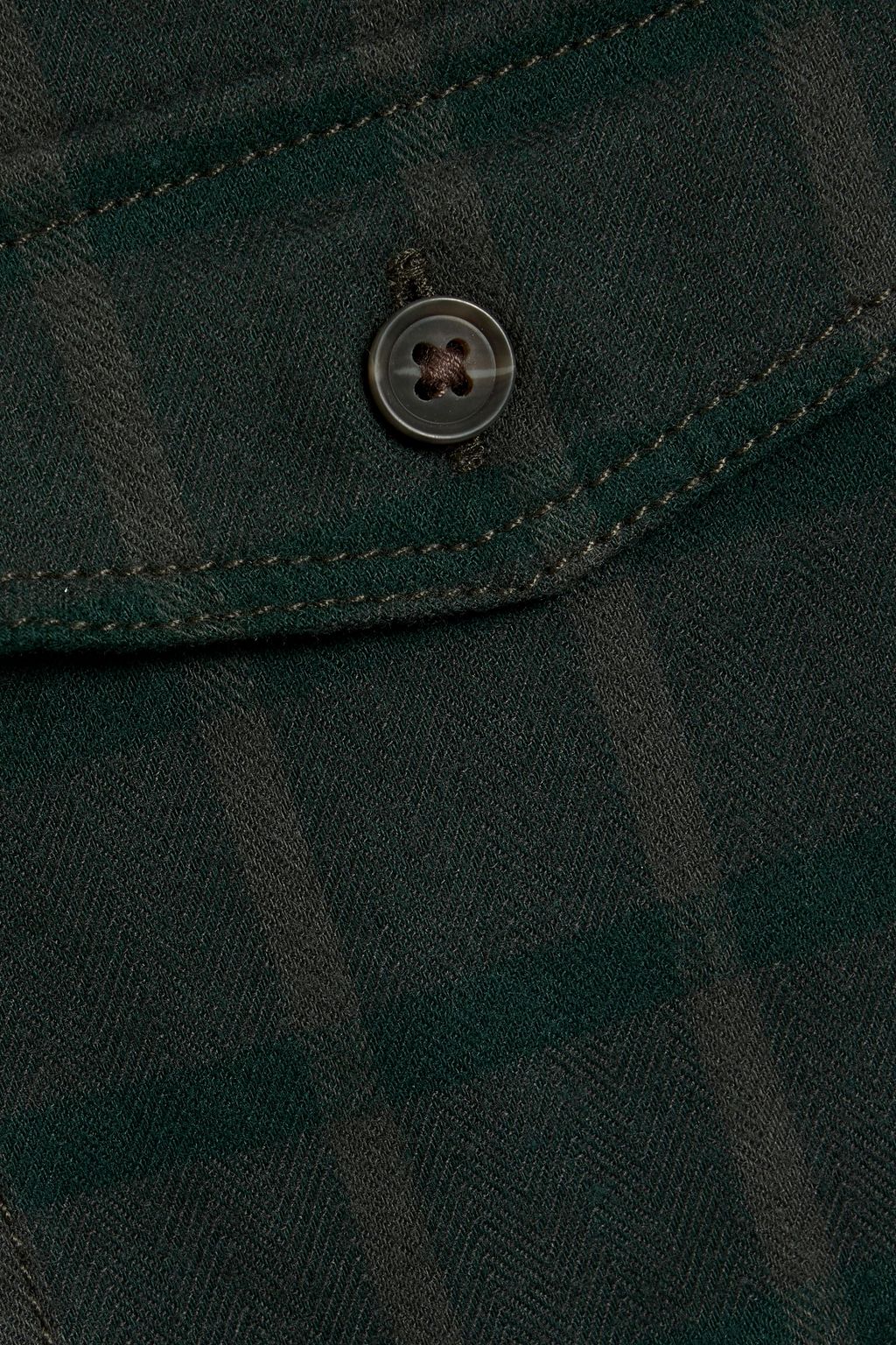 PAIGE Everett checked cotton-blend shirt