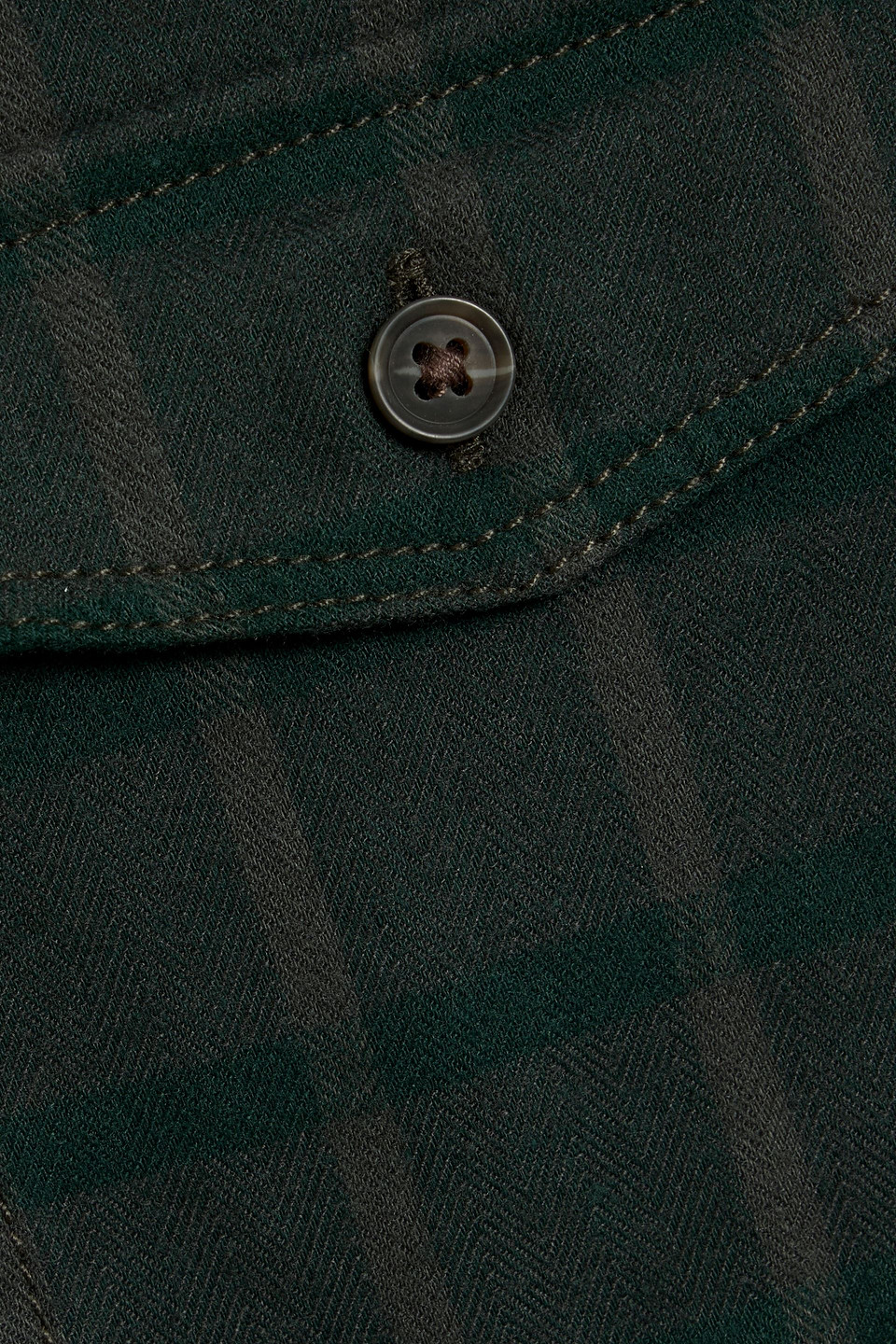 Paige Everett Checked Cotton-blend Shirt In Green