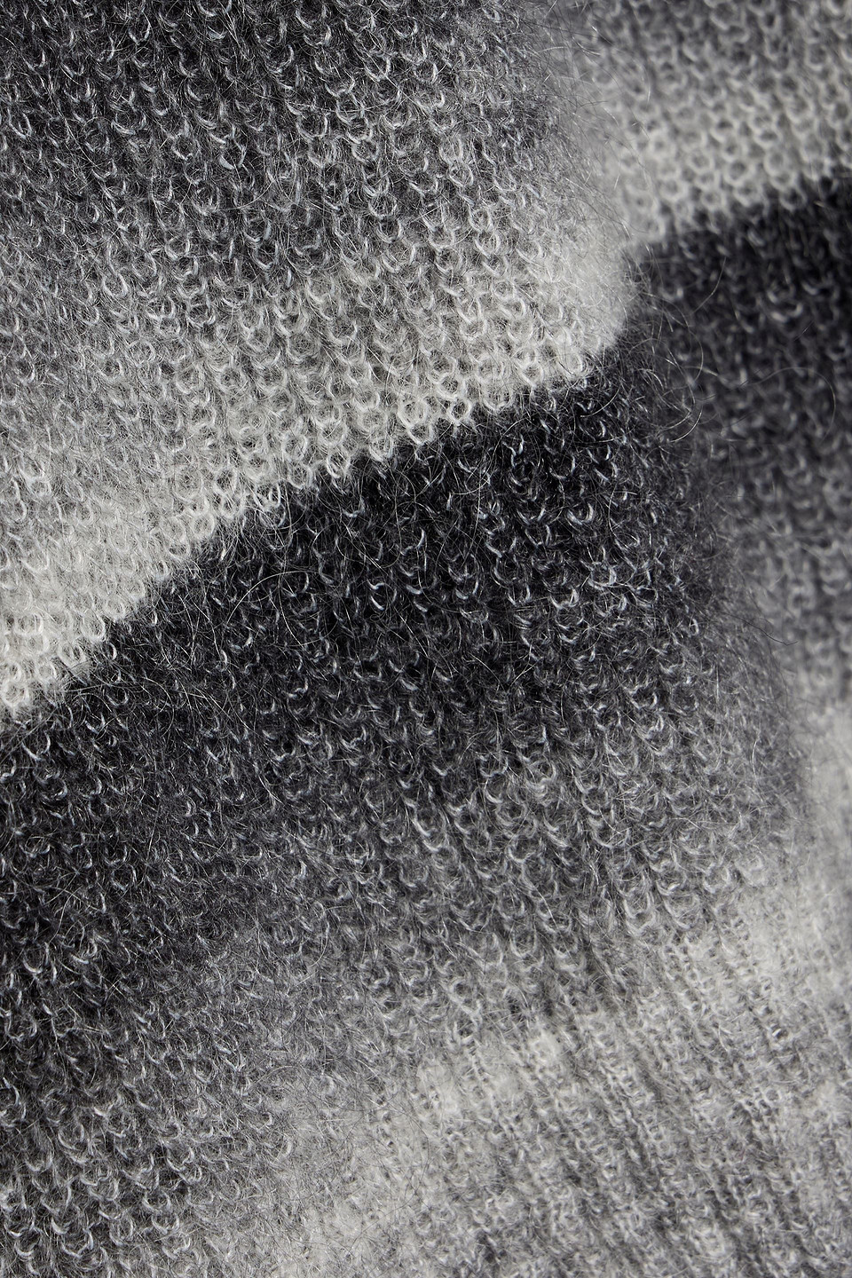 Paige Lozano Dégradé Brushed Knitted Sweater In Gray